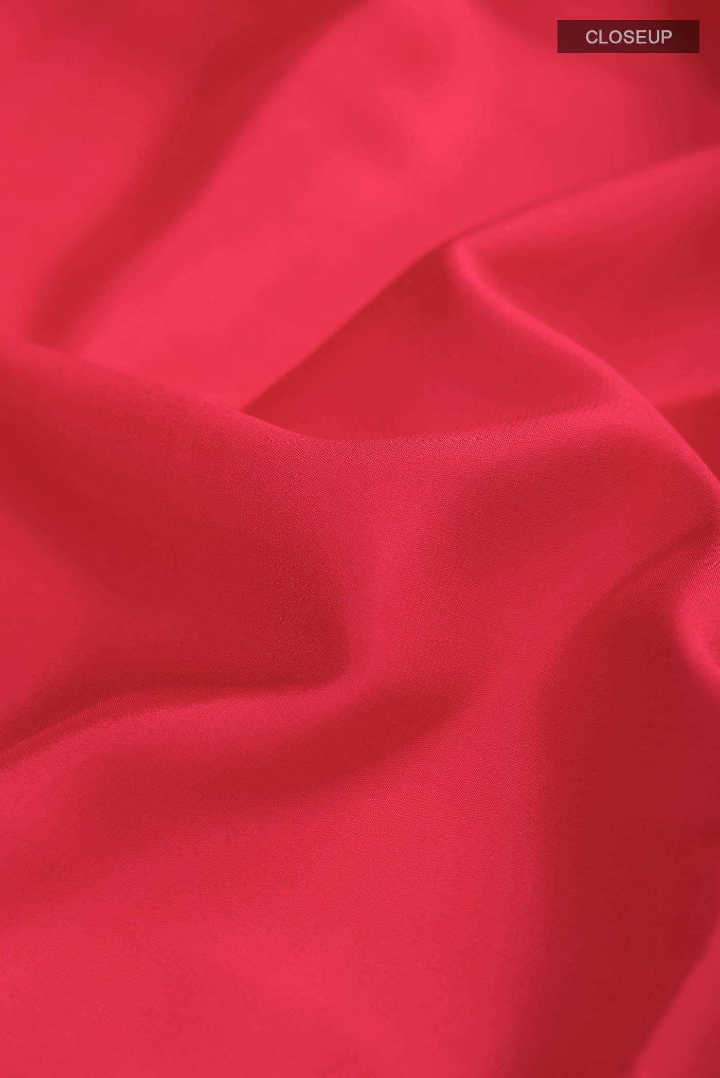 Red Mysore Crepe Saree