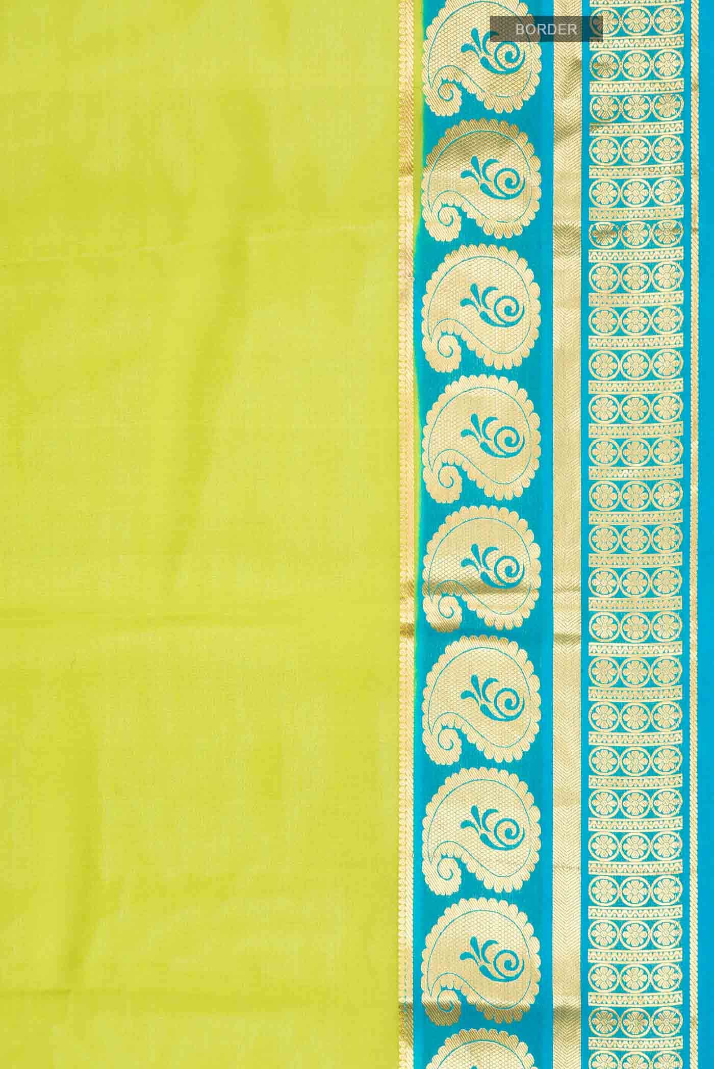 Green Mysore Crepe Saree