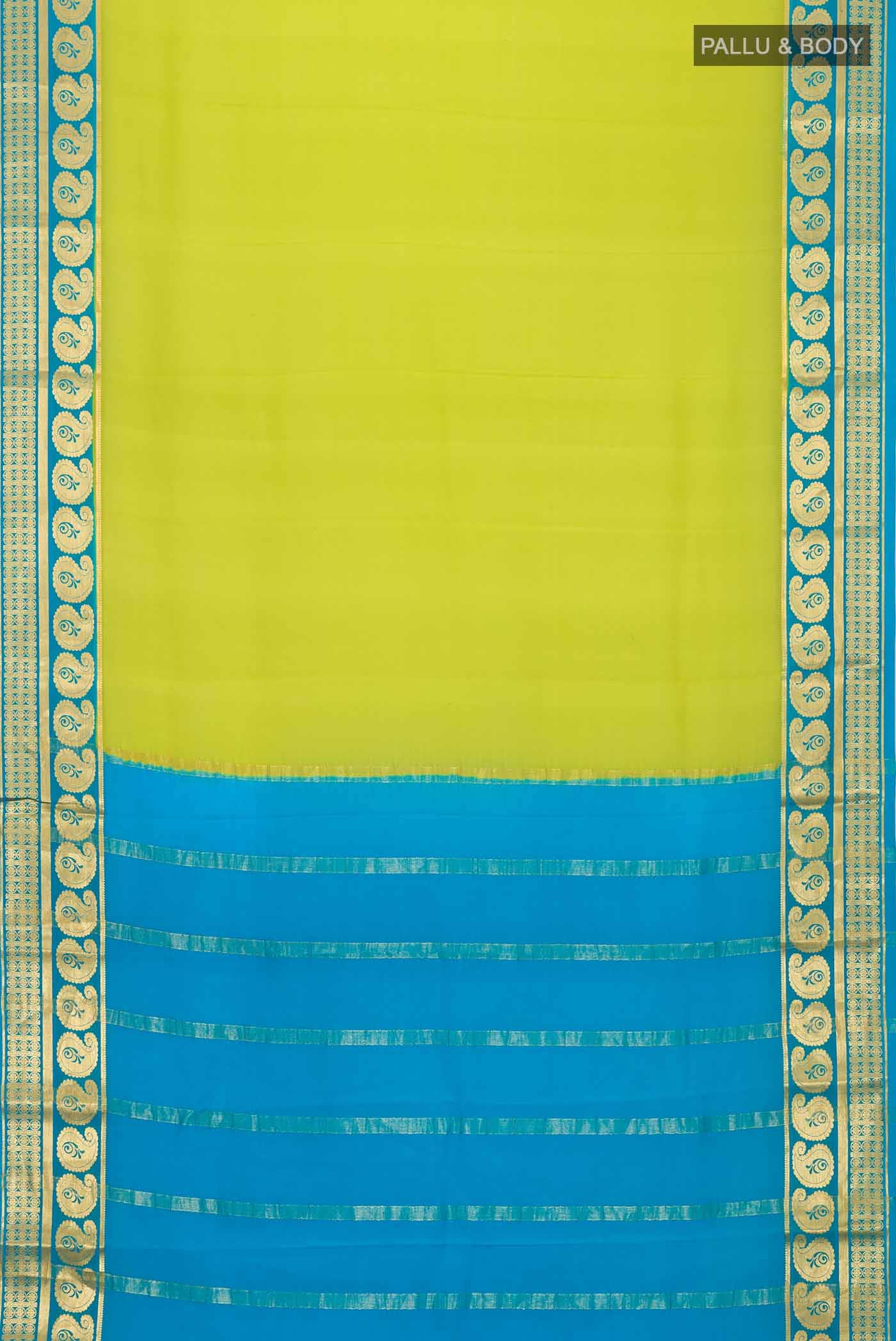 Green Mysore Crepe Saree