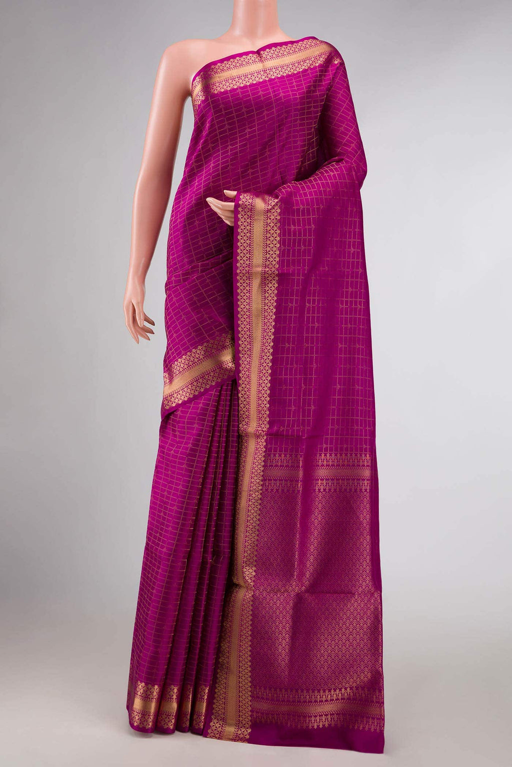 Purple Dual Tone Soft Silk Saree