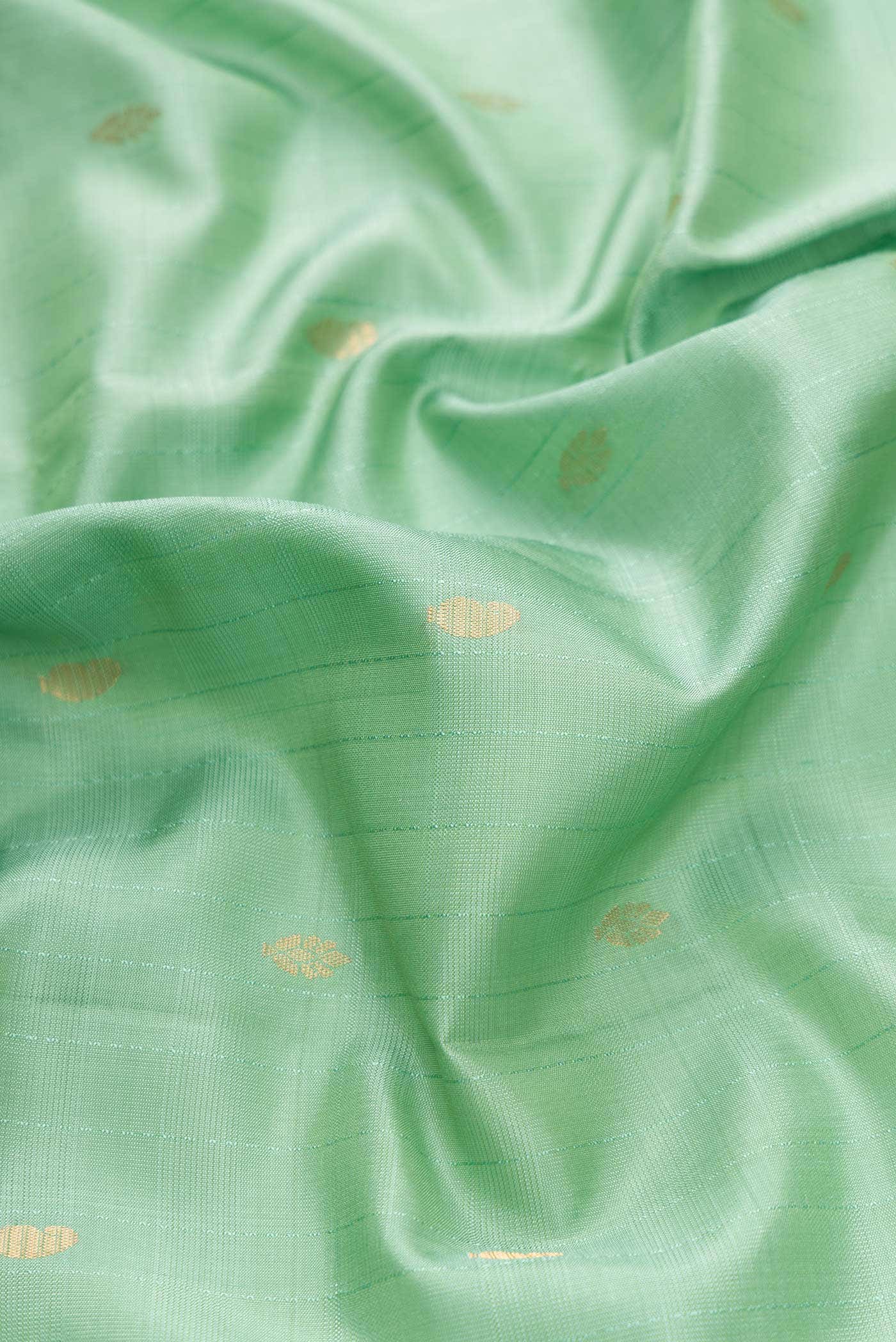 Green Dual Tone Soft Silk Saree