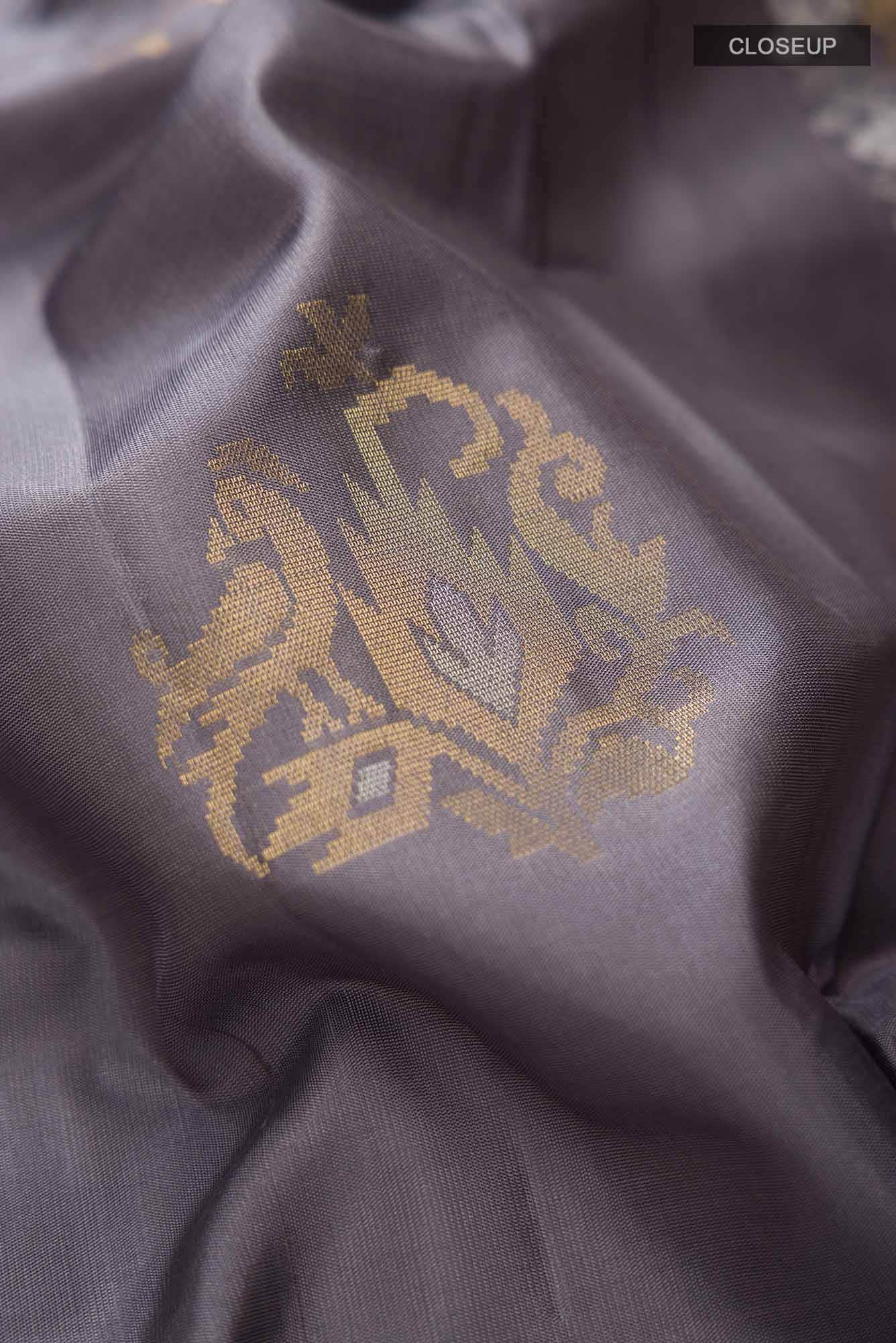 Grey Soft Silk Saree