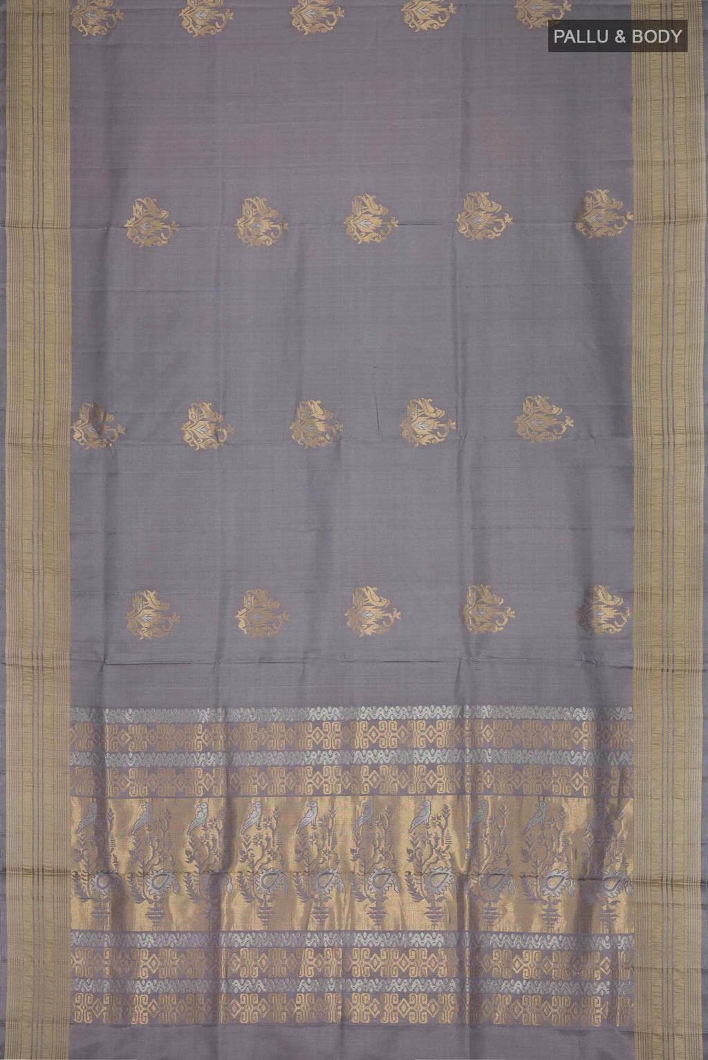 Grey Soft Silk Saree