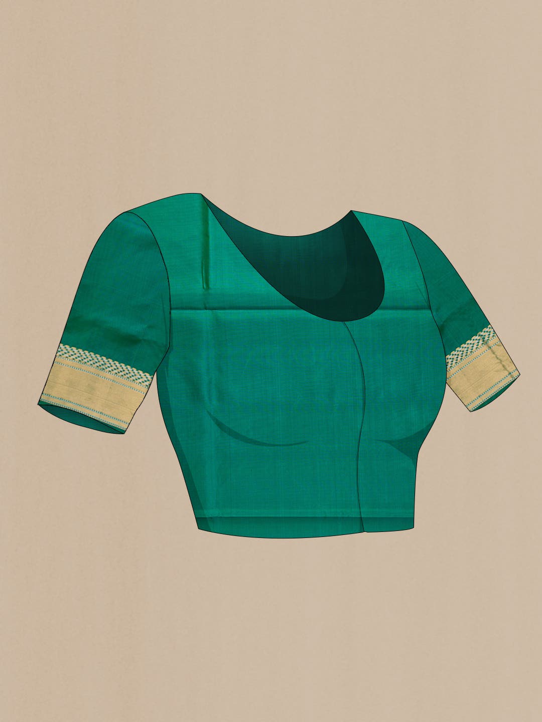 Green Dual Tone Soft Silk Saree