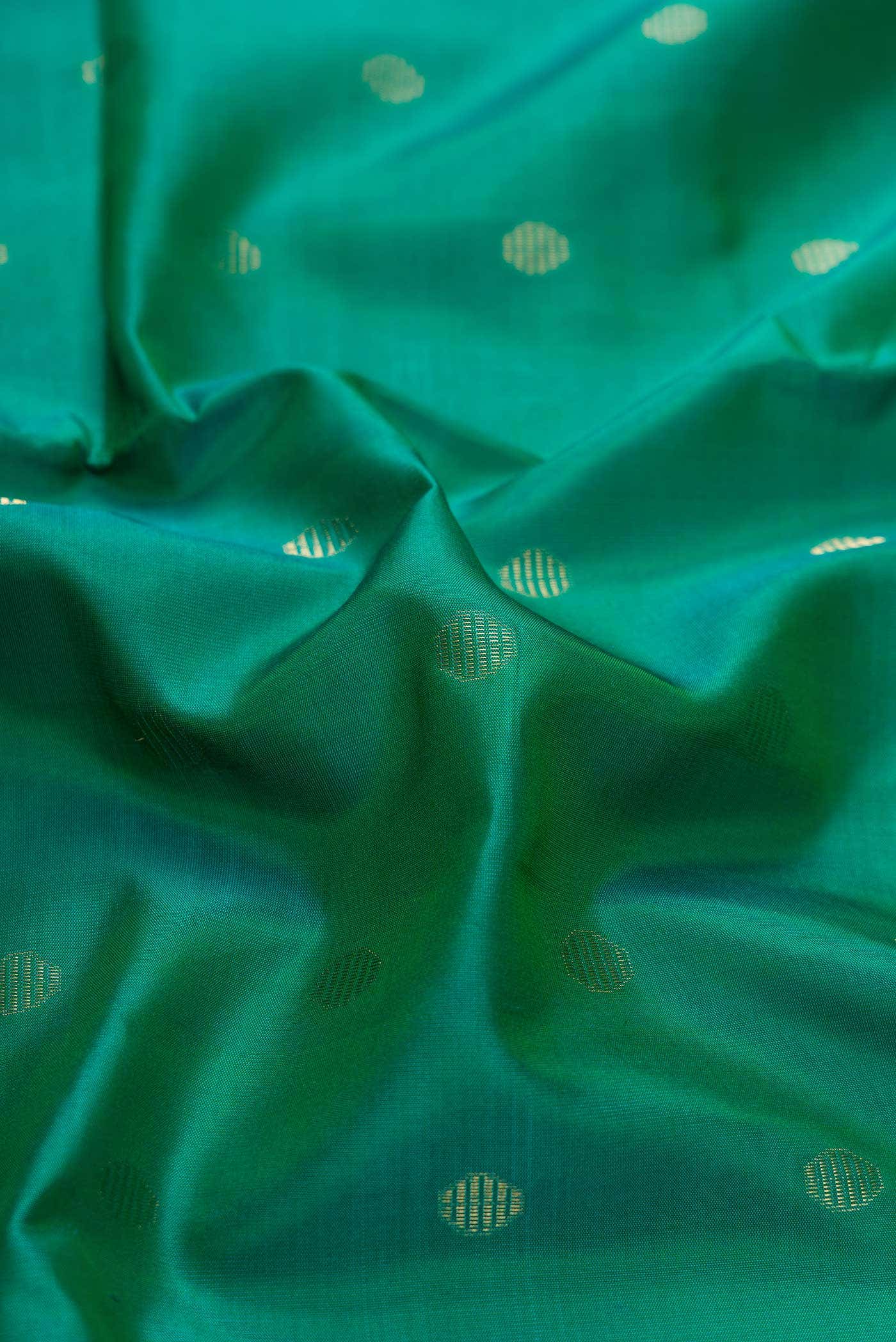Green Dual Tone Soft Silk Saree