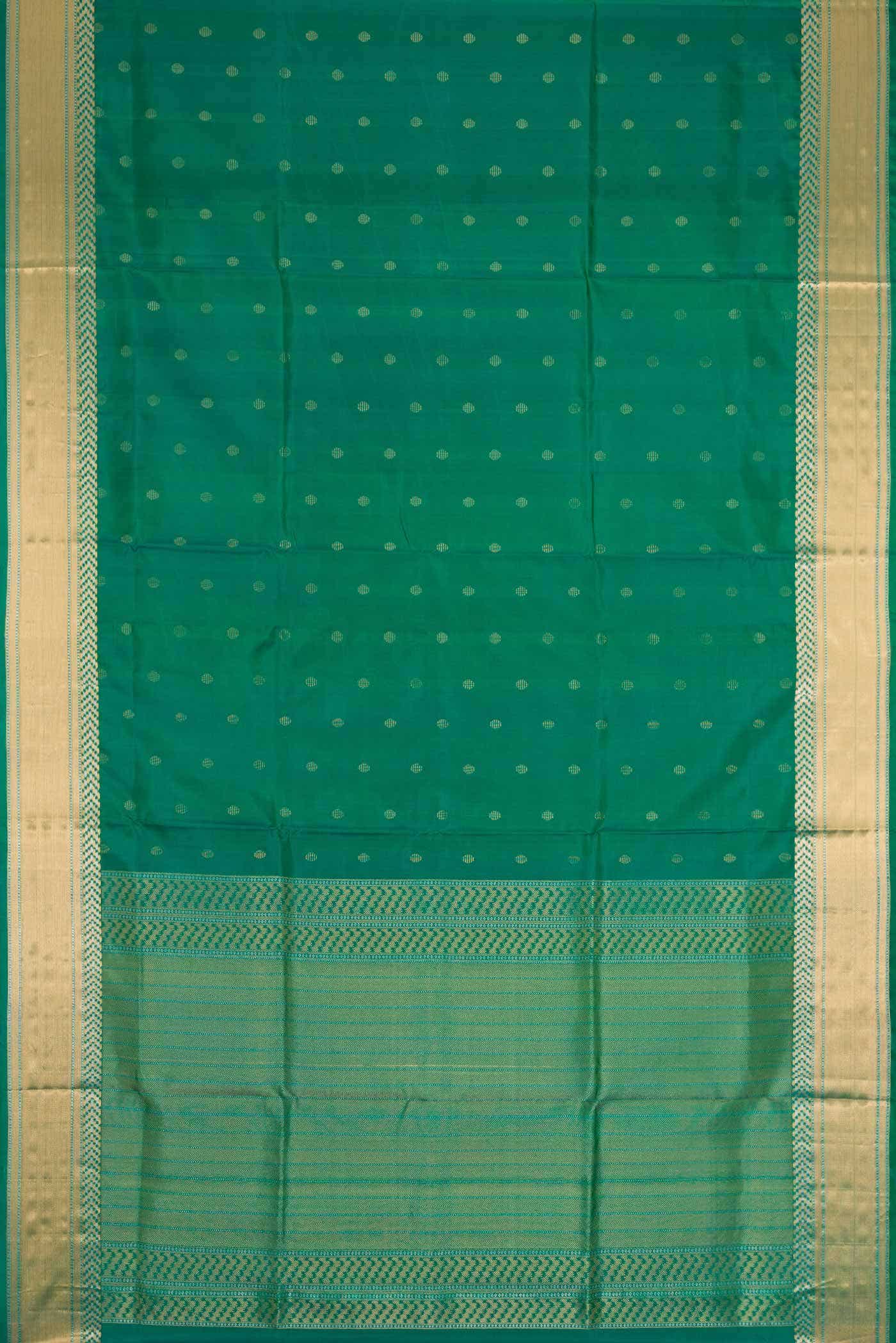 Green Dual Tone Soft Silk Saree