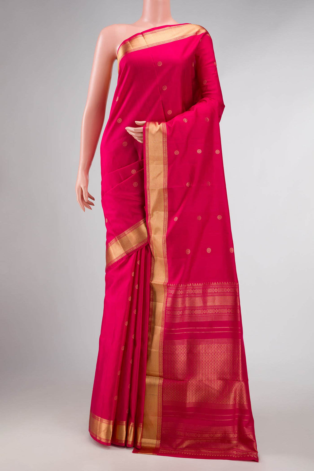 Dark Pink Dual Tone Soft Silk Saree