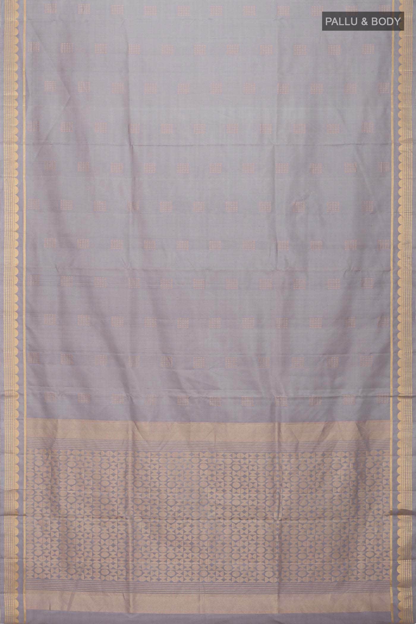Grey Soft Silk Saree