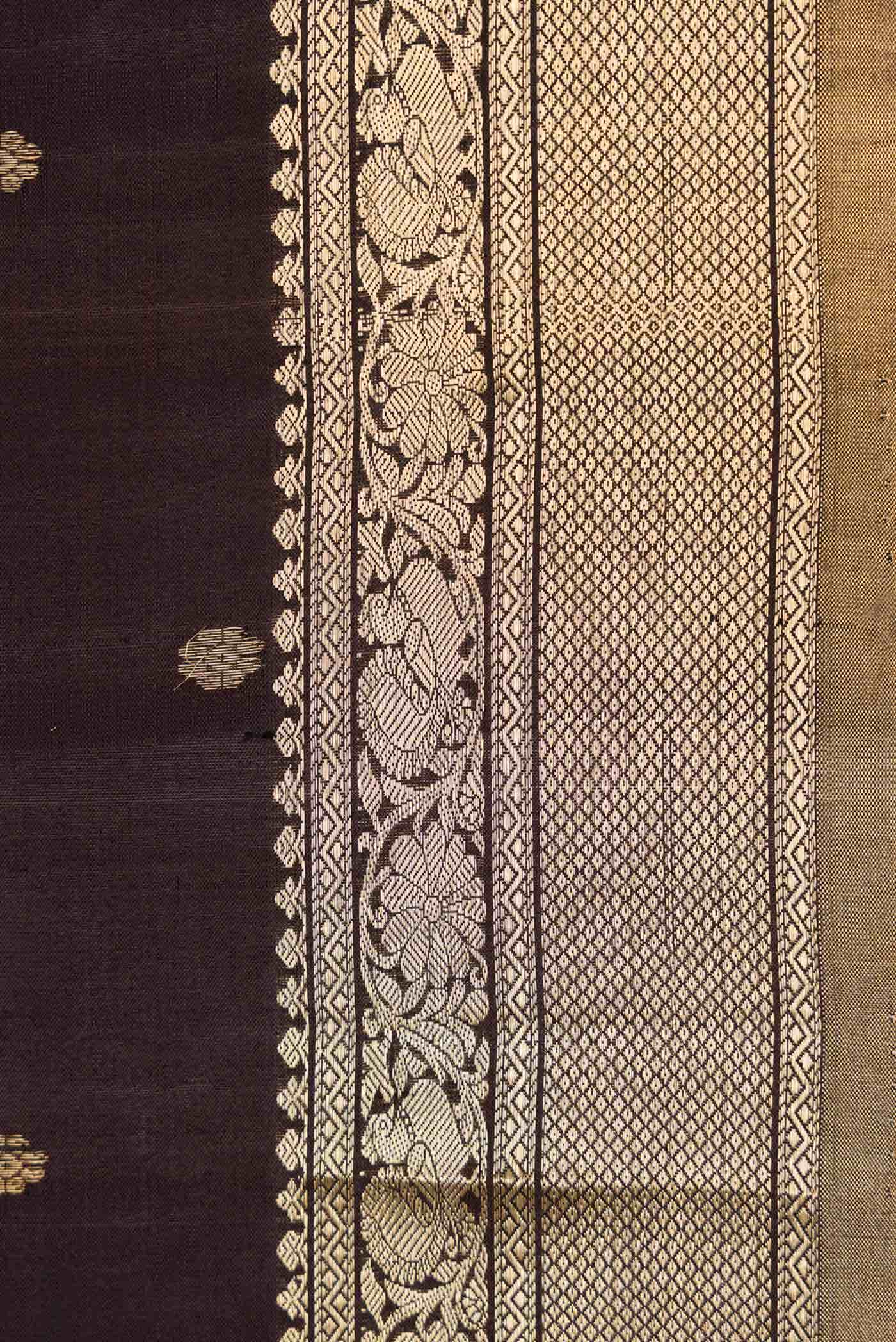 Black Dual Tone Soft Silk Saree