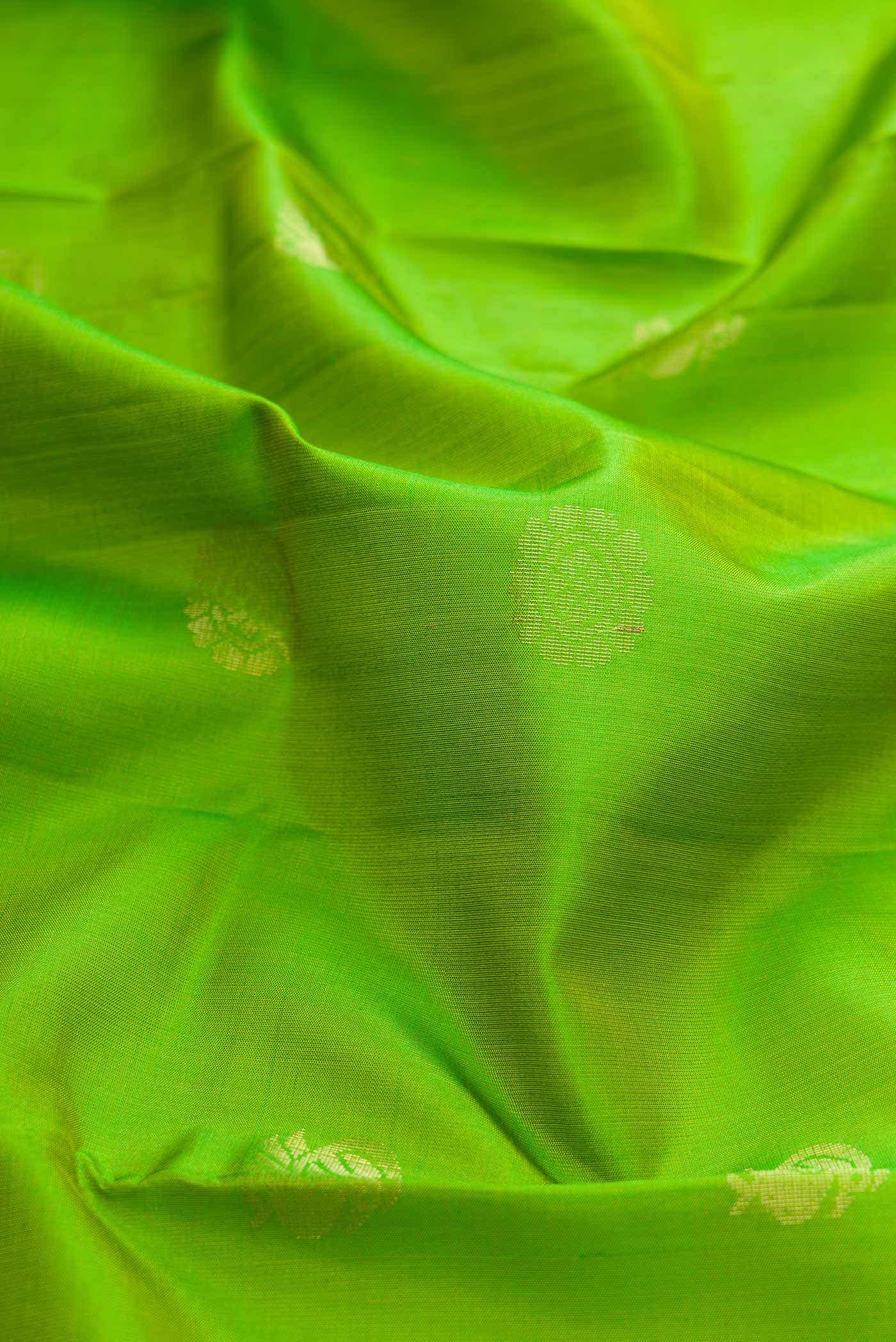 Green Dual Tone Soft Silk Saree