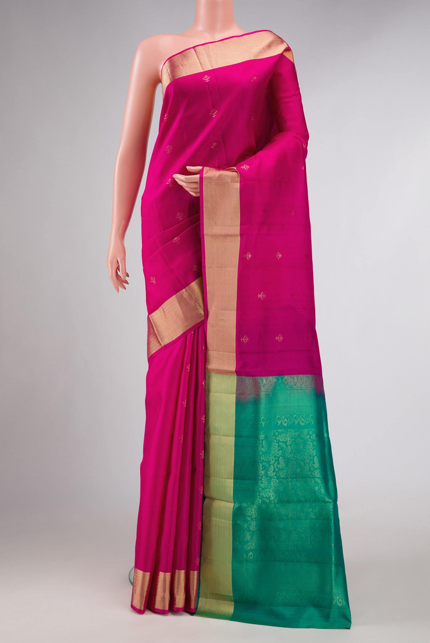 Pink Dual Tone Soft Silk Saree