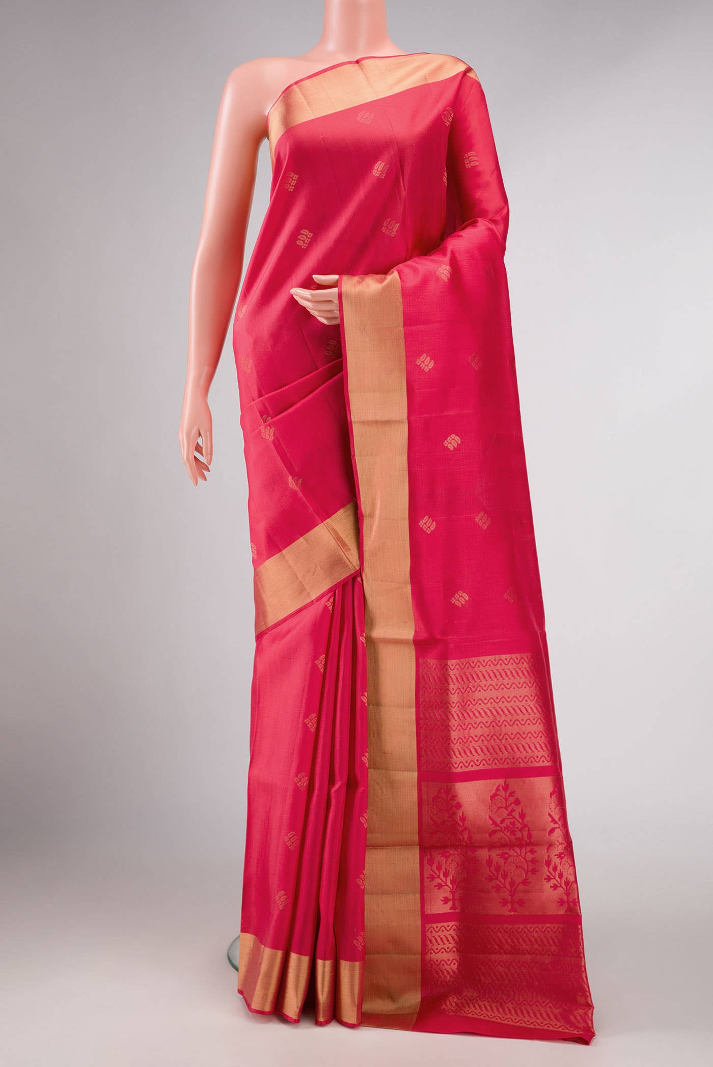 Pink Dual Tone Soft Silk Saree