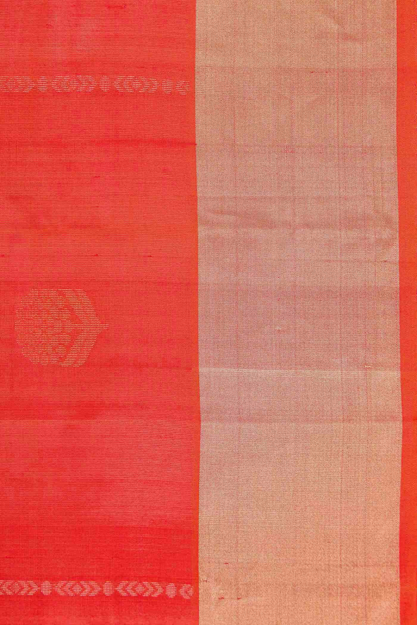 Orange Dual Tone Soft Silk Saree