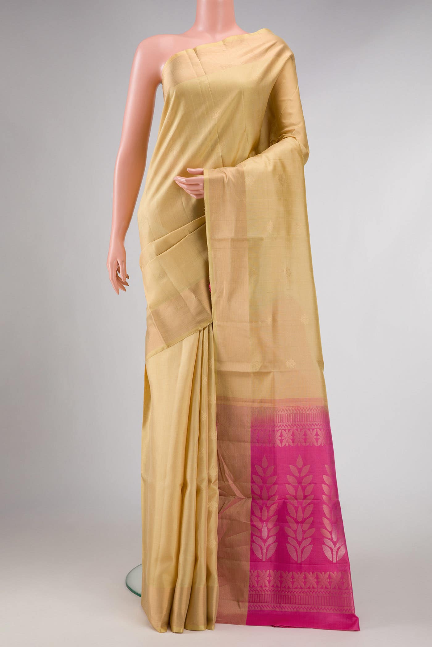 Sandal Dual Tone Soft Silk Saree
