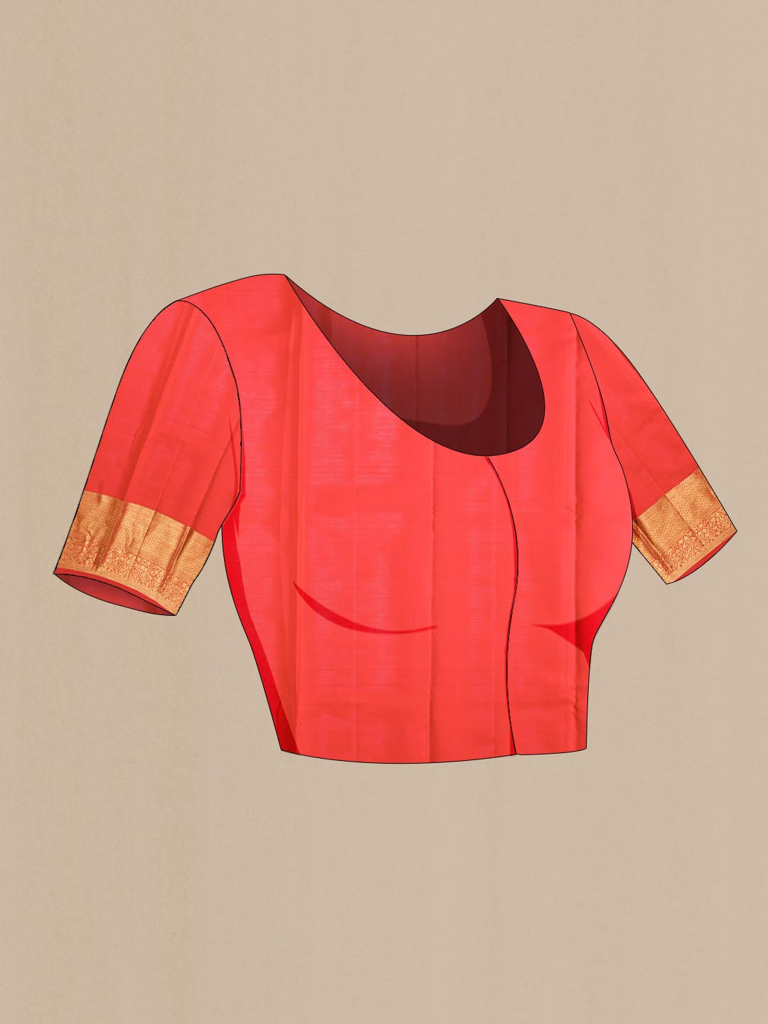 Orange Kanchipuram Silk Saree