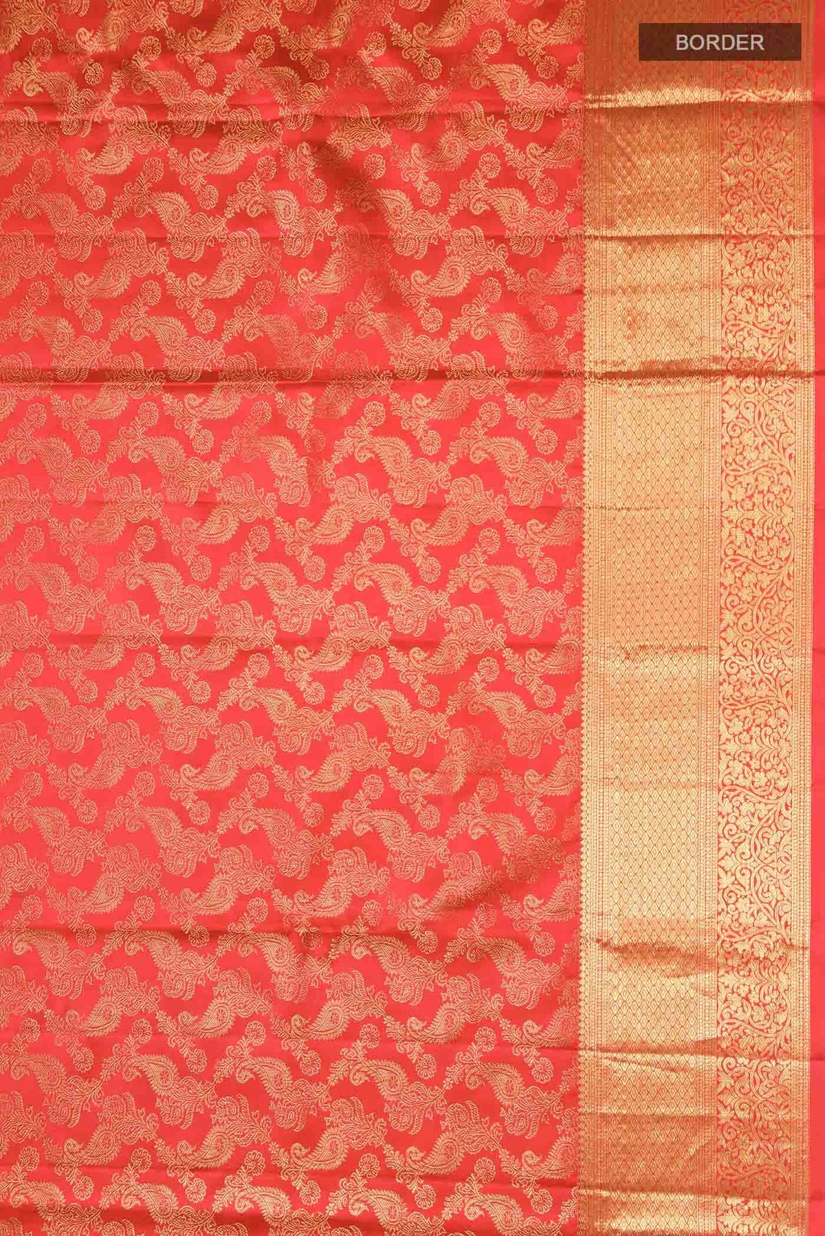 Orange Kanchipuram Silk Saree