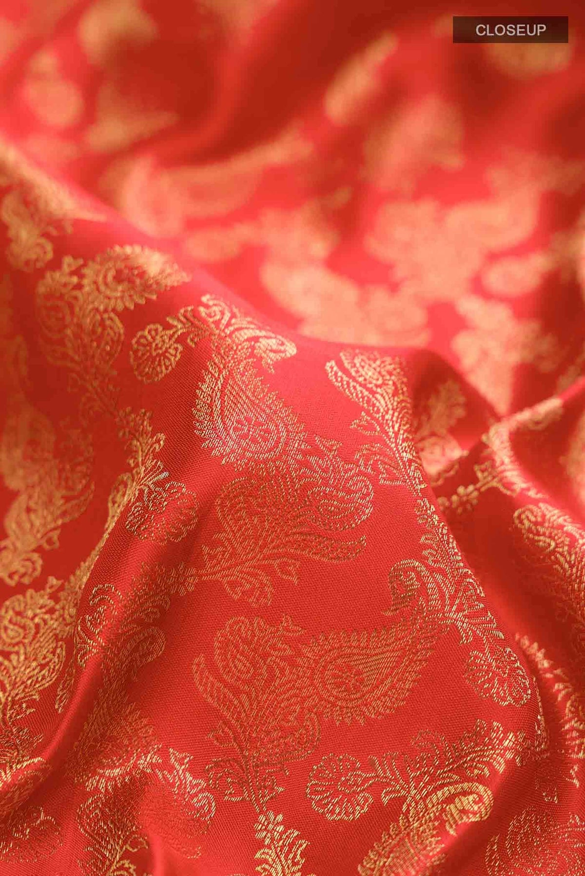 Orange Kanchipuram Silk Saree