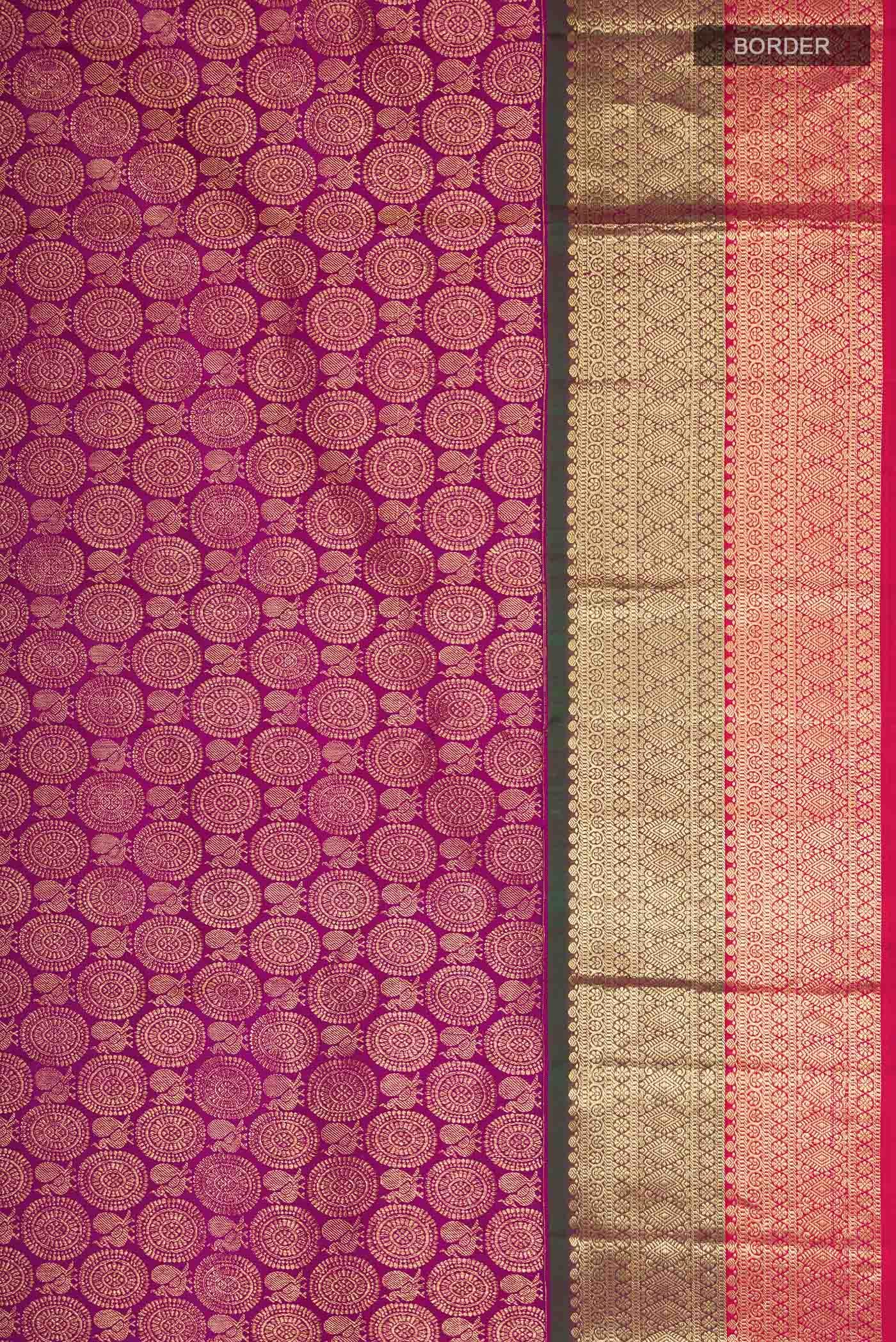 Purple Kanchipuram Silk Saree