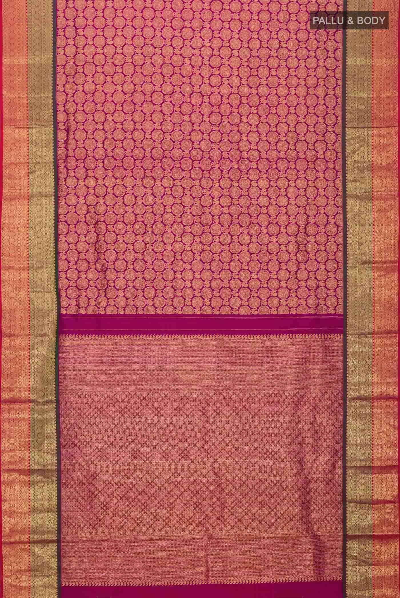 Purple Kanchipuram Silk Saree