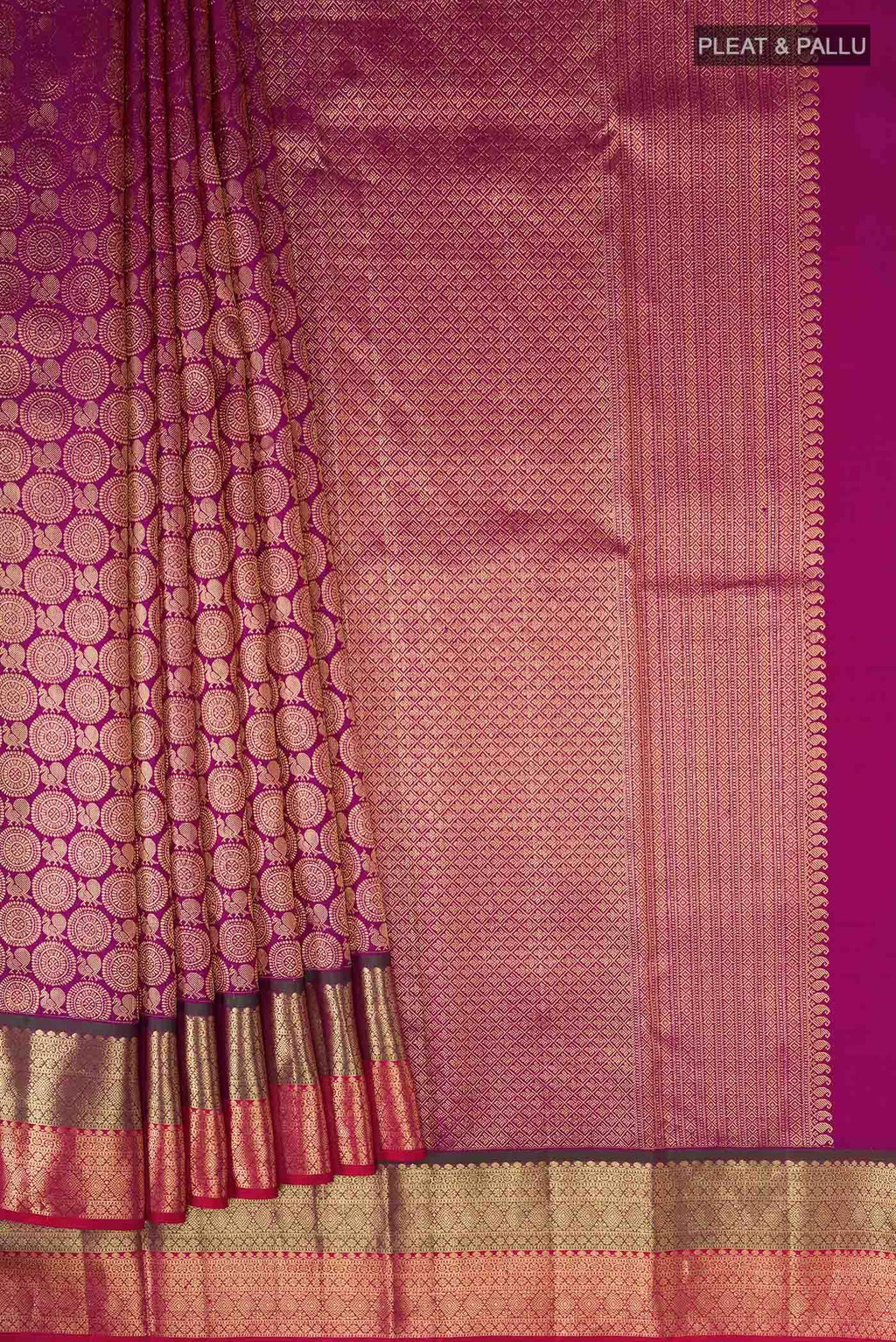 Purple Kanchipuram Silk Saree