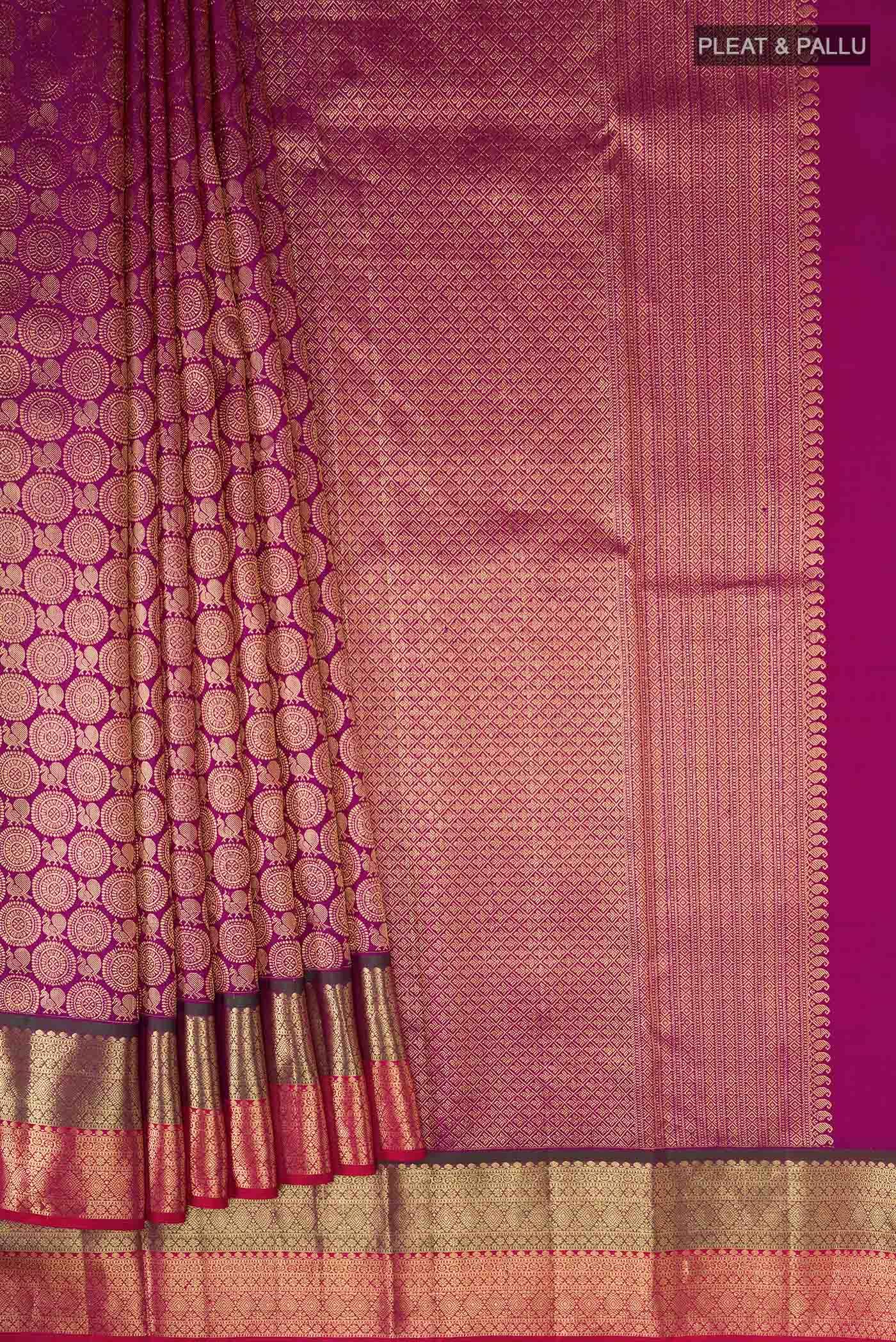 Purple Kanchipuram Silk Saree