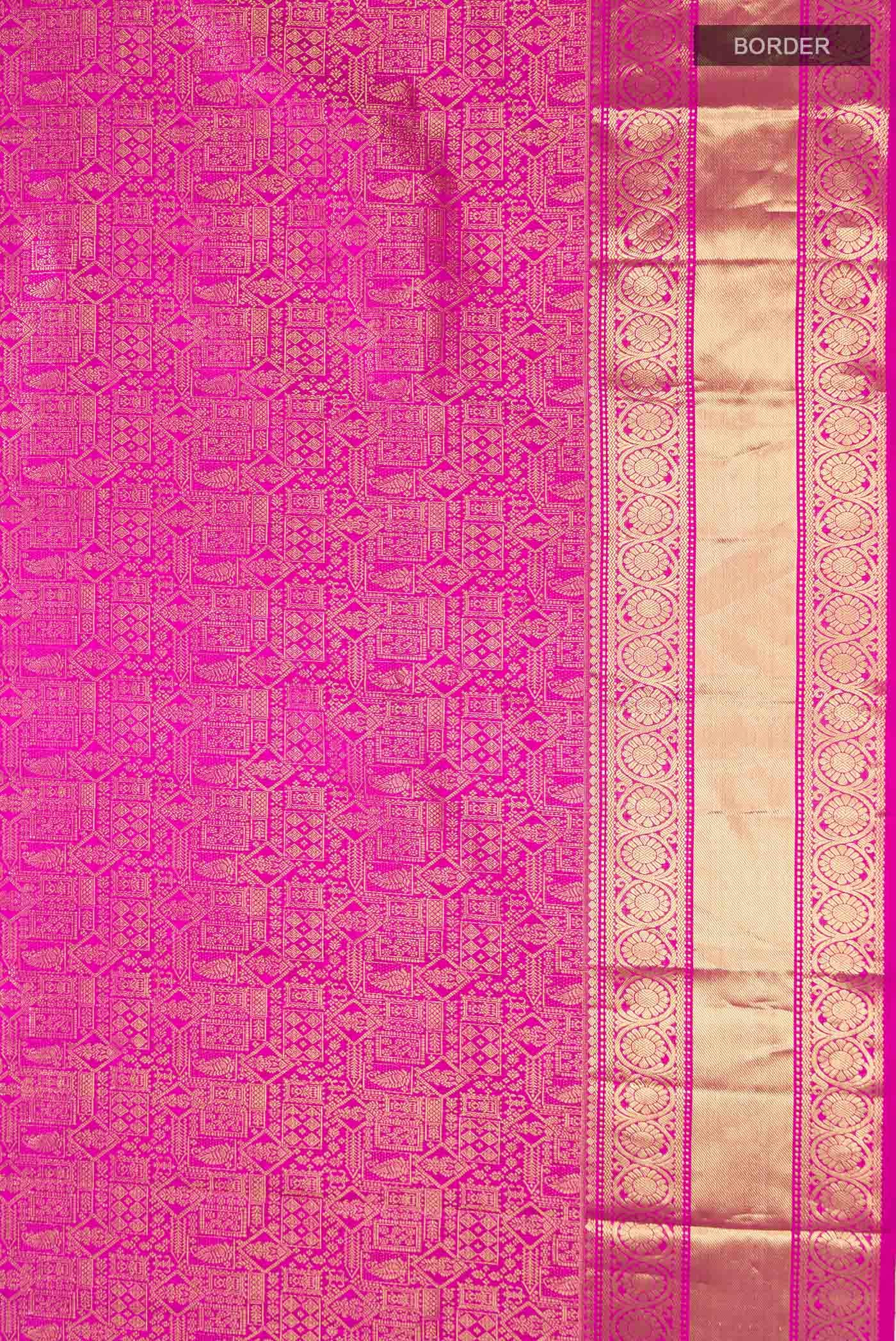 Pink Kanchipuram Silk Saree