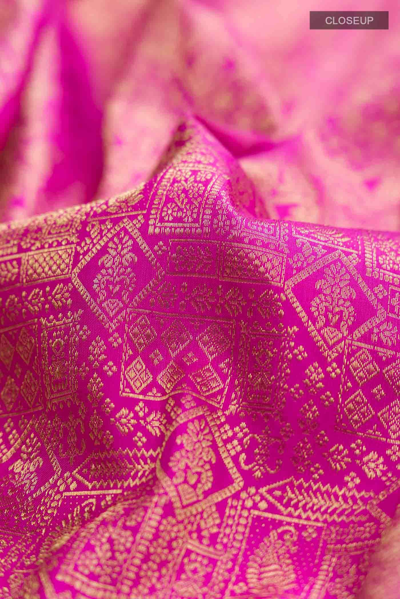 Pink Kanchipuram Silk Saree