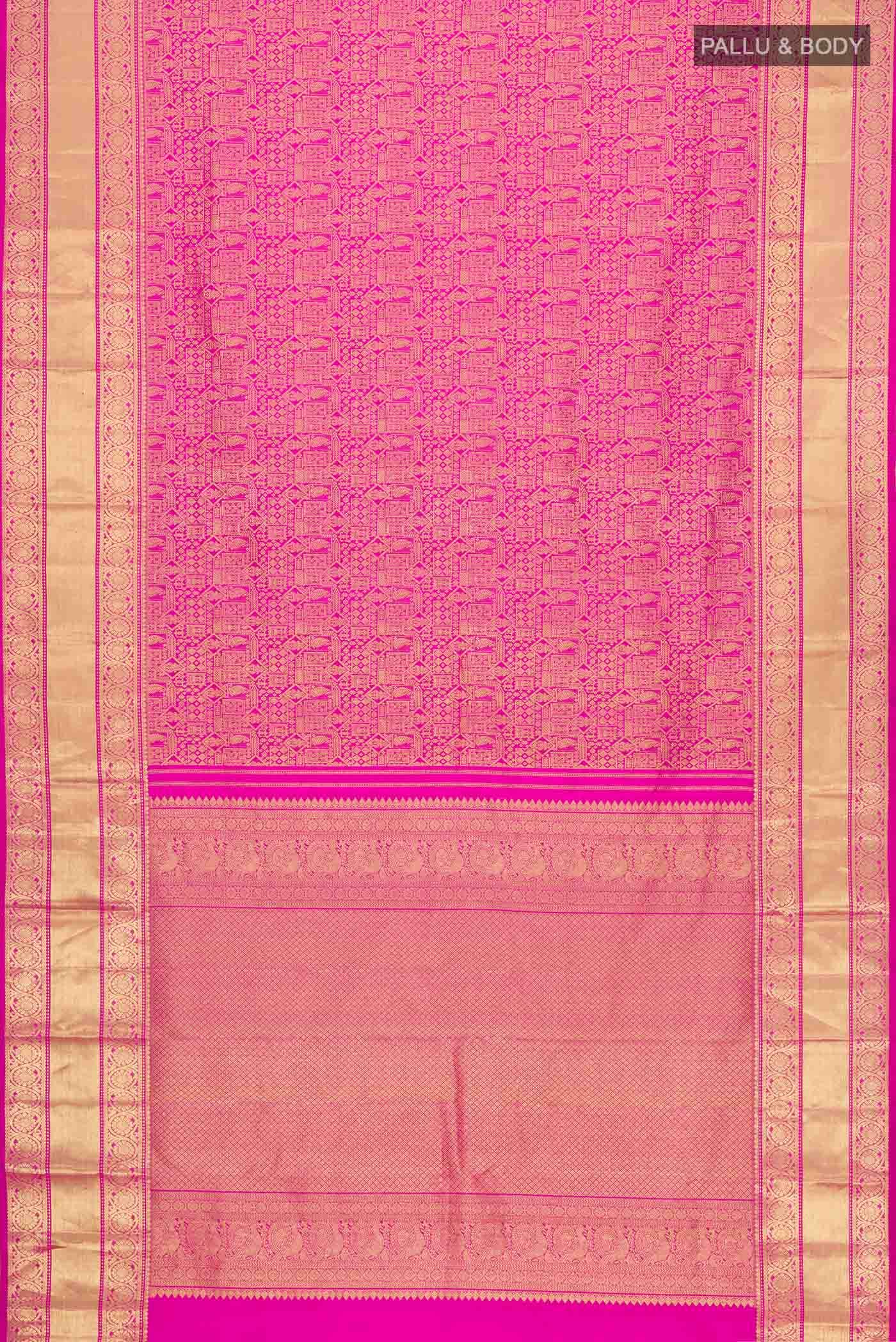 Pink Kanchipuram Silk Saree