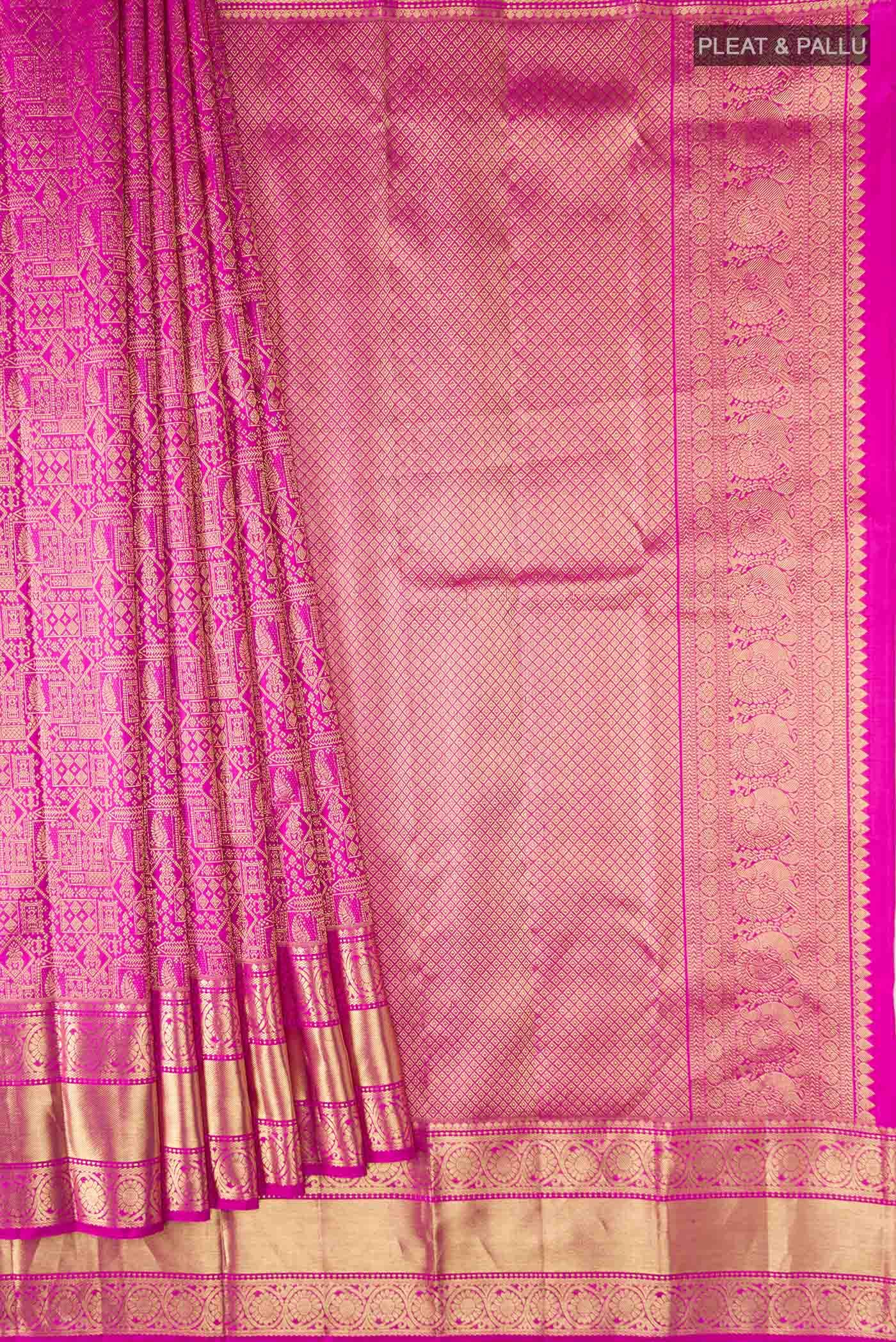 Pink Kanchipuram Silk Saree