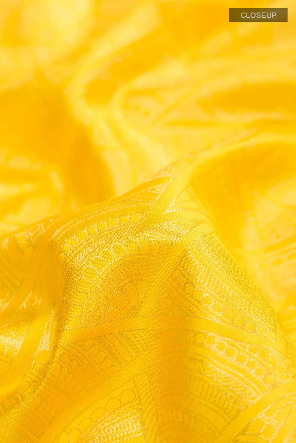 Yellow Kanchipuram Silk Saree