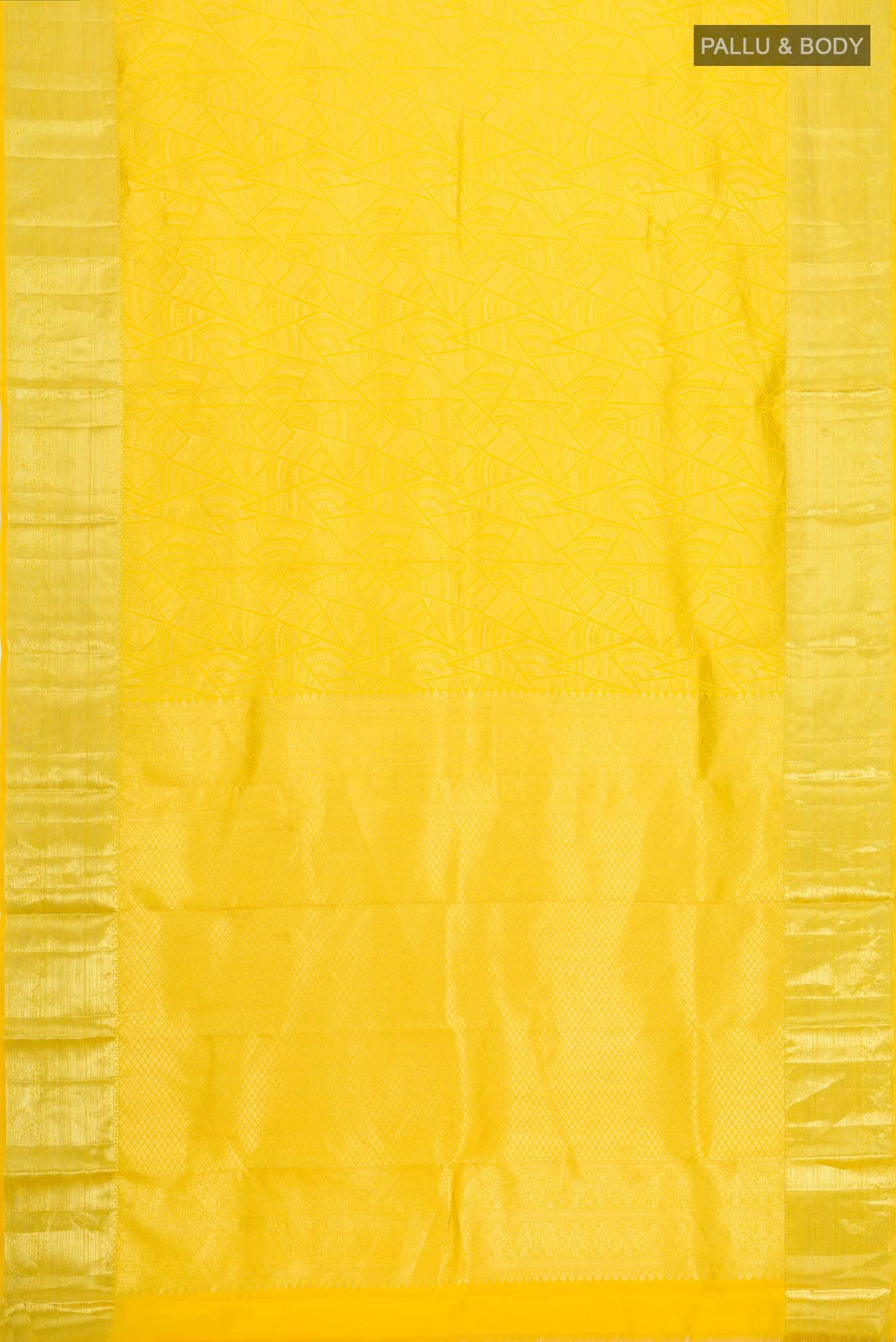 Yellow Kanchipuram Silk Saree