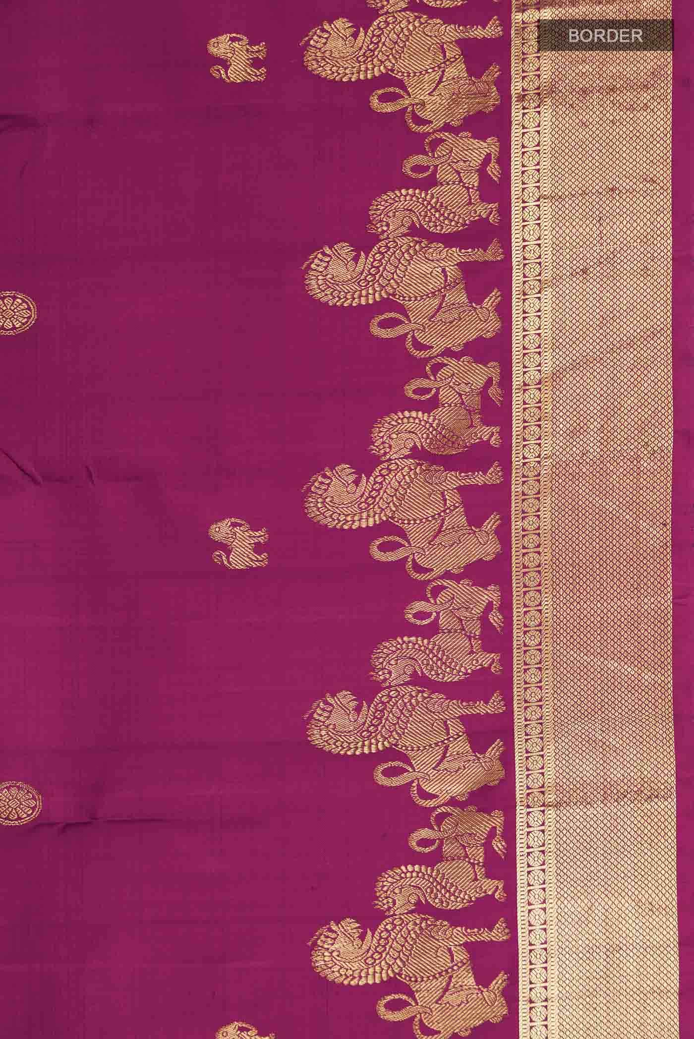Maroon Kanchipuram Silk Saree