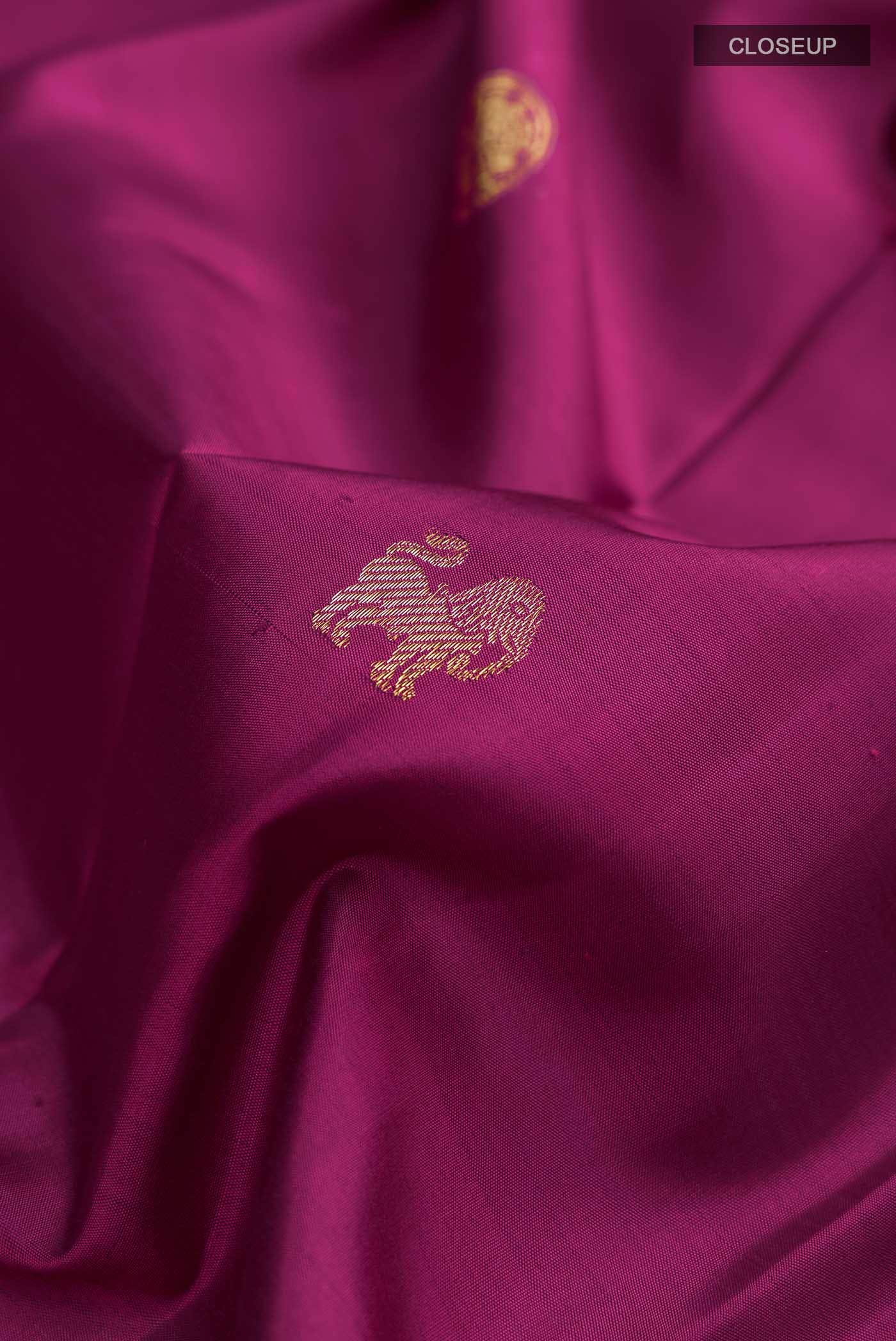 Maroon Kanchipuram Silk Saree
