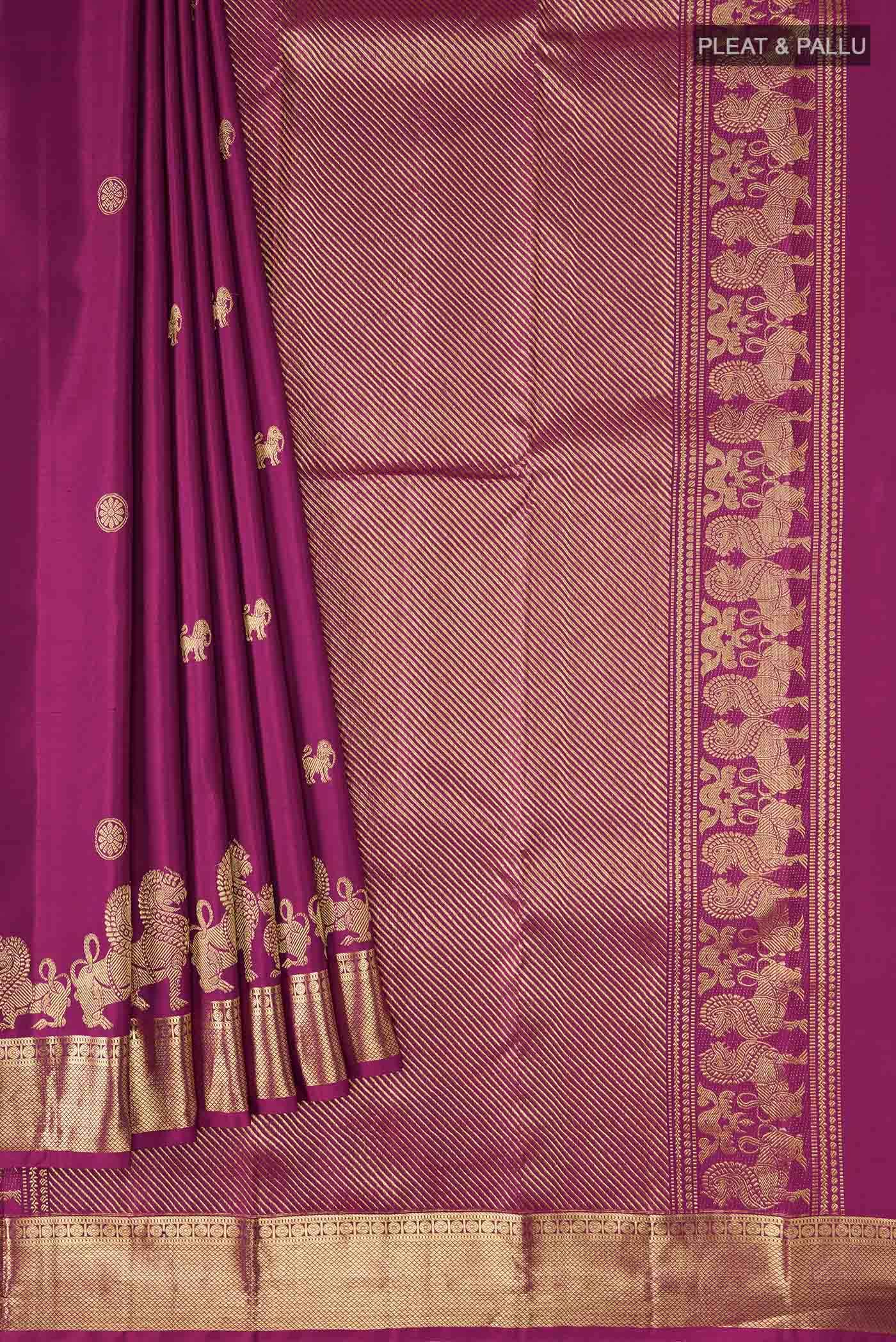 Maroon Kanchipuram Silk Saree