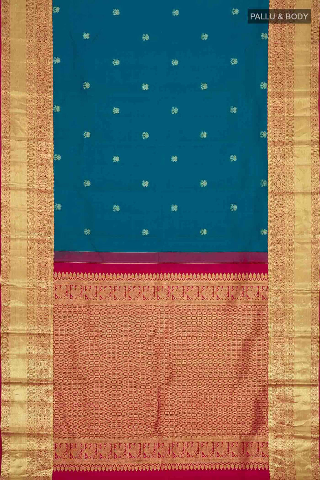 Blue Kanchipuram Silk Saree