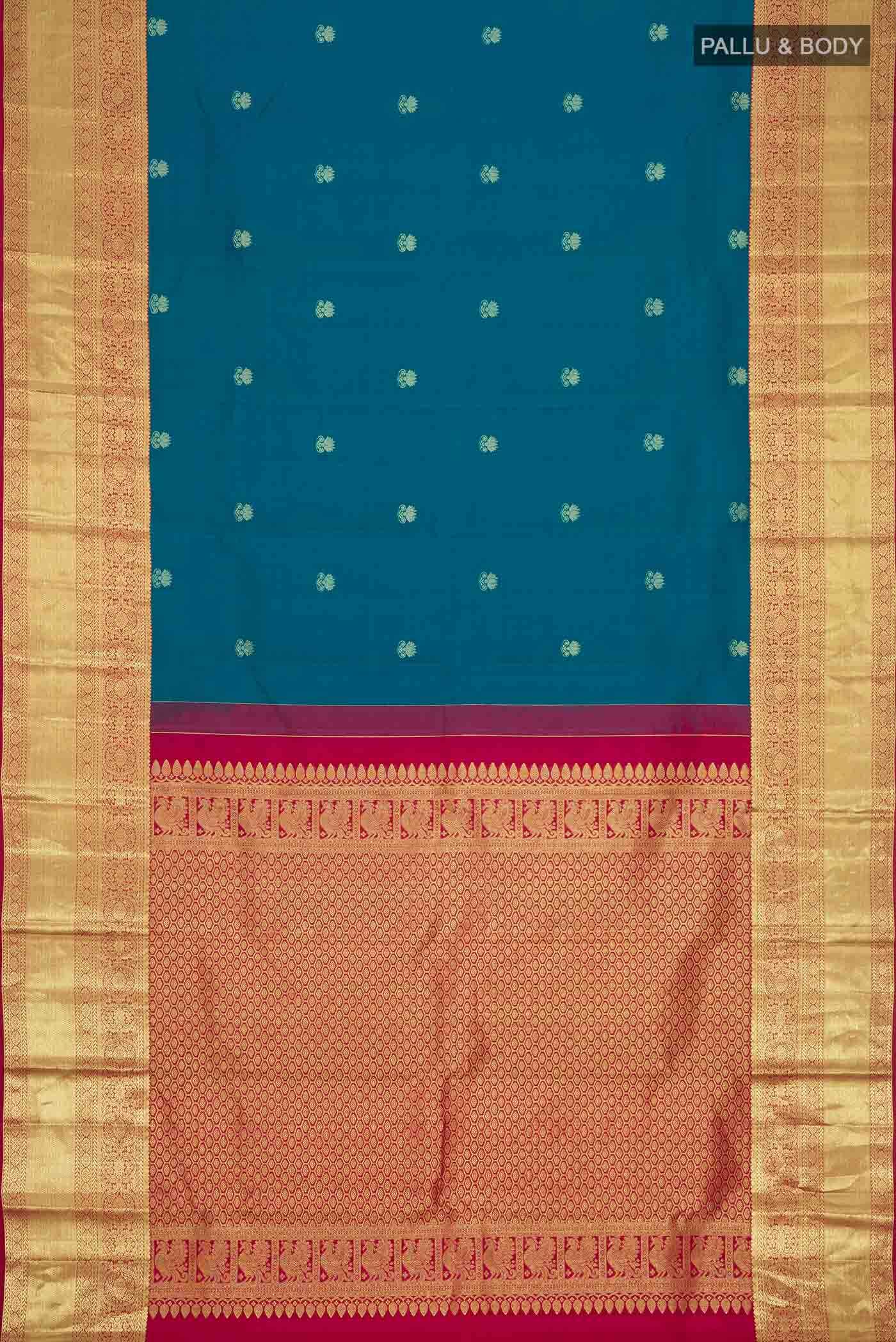 Blue Kanchipuram Silk Saree