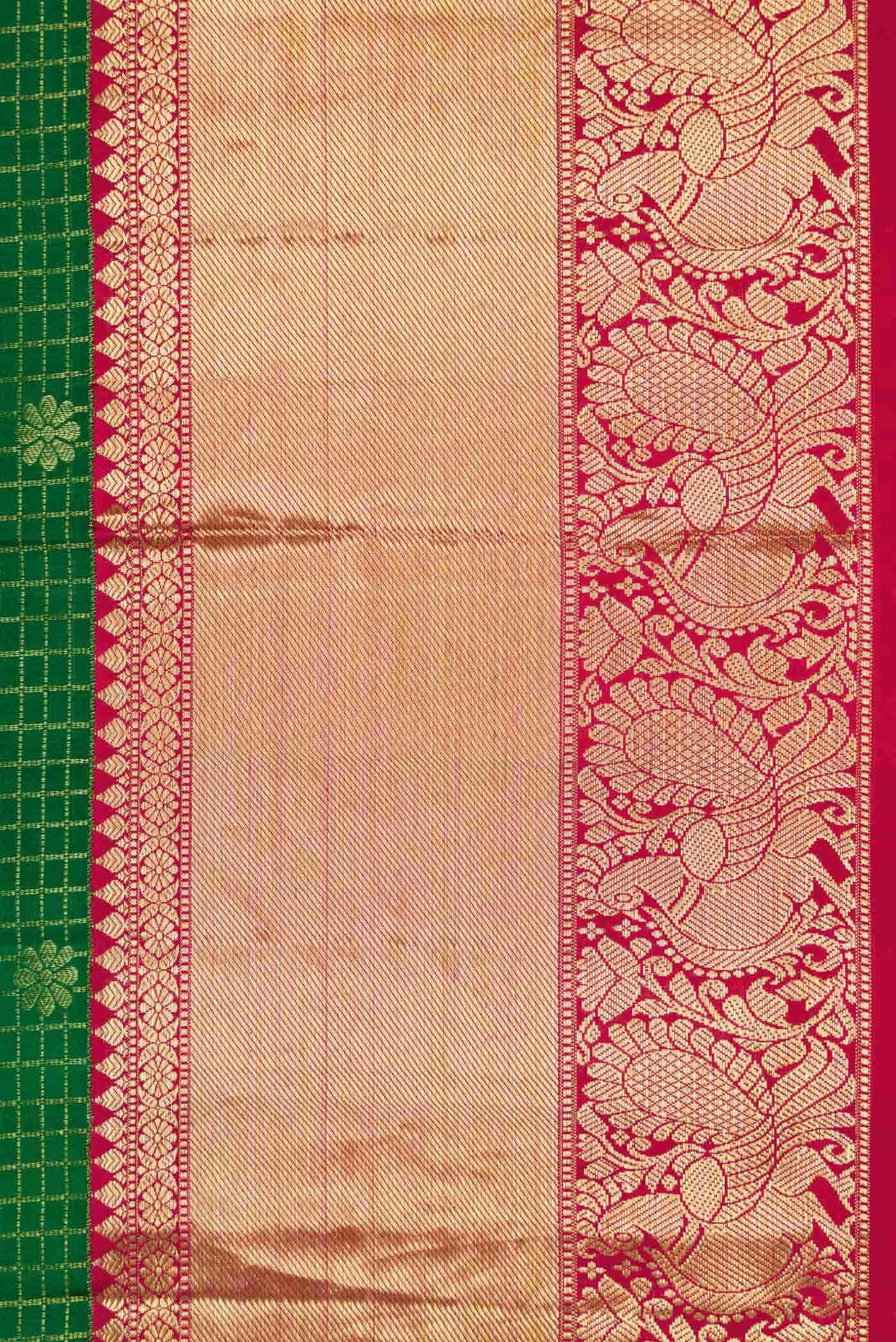 Green Dual Tone Kanchipuram Silk Saree