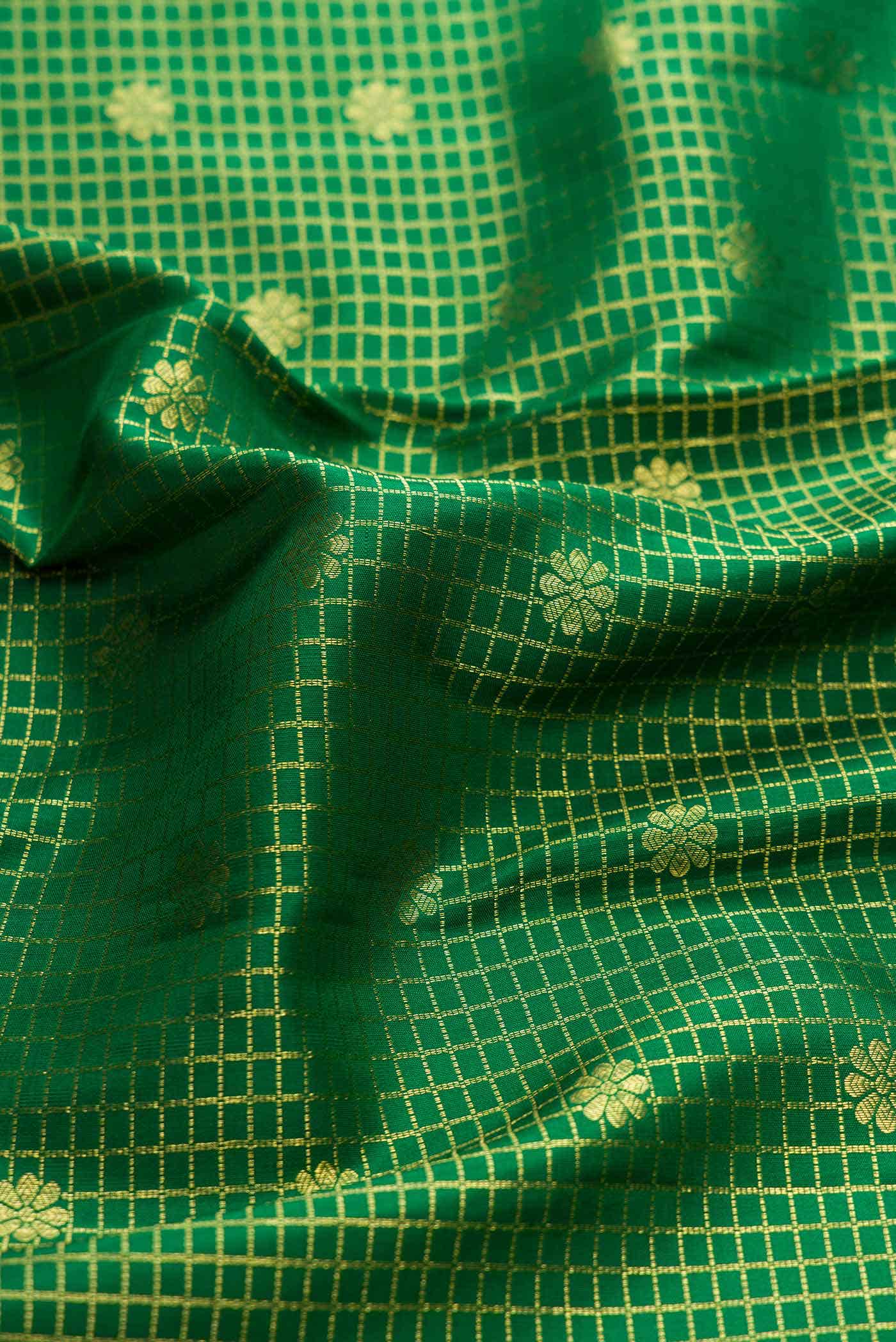 Green Dual Tone Kanchipuram Silk Saree