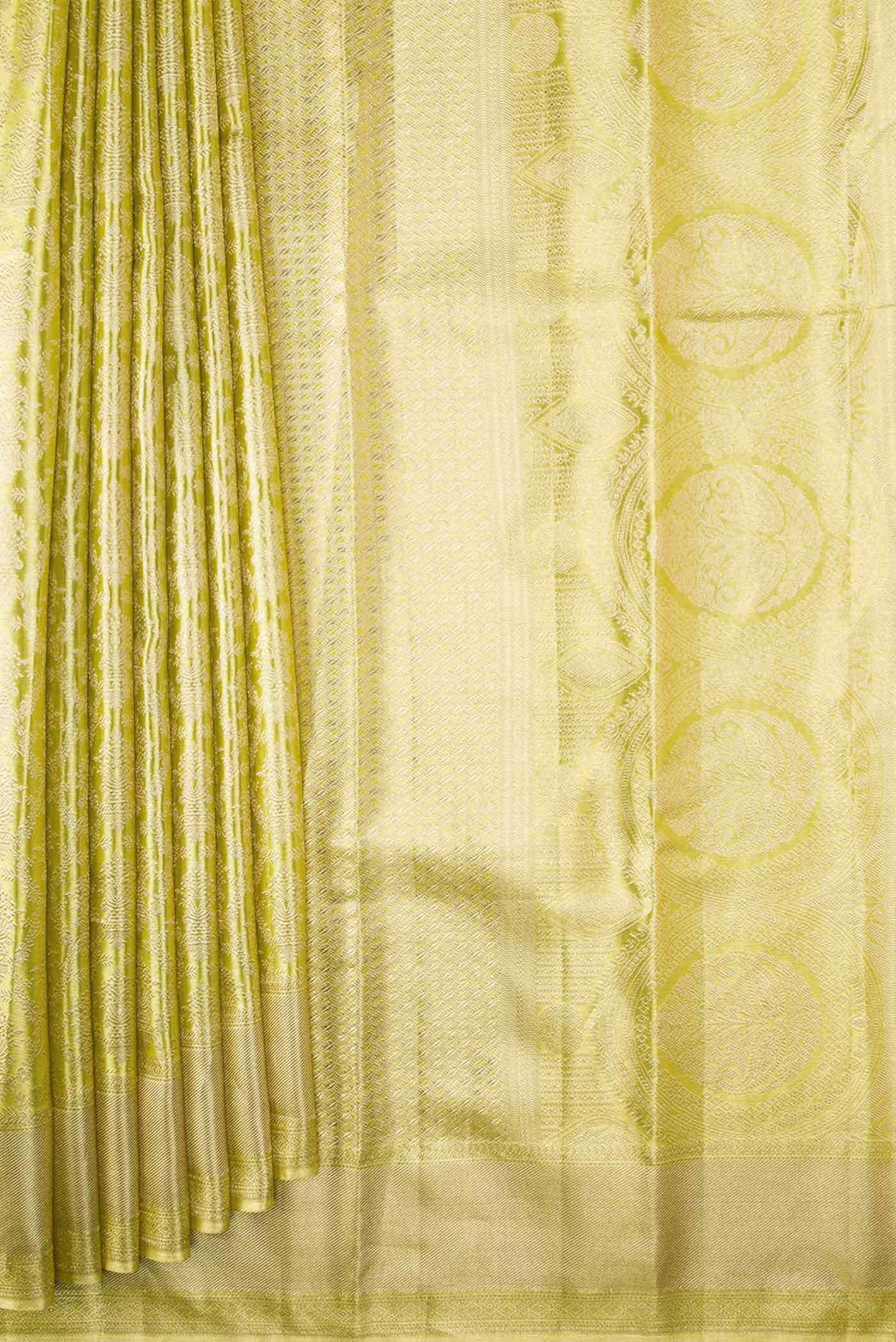 Gold Dual Tone Kanchipuram Tissue Silk Saree