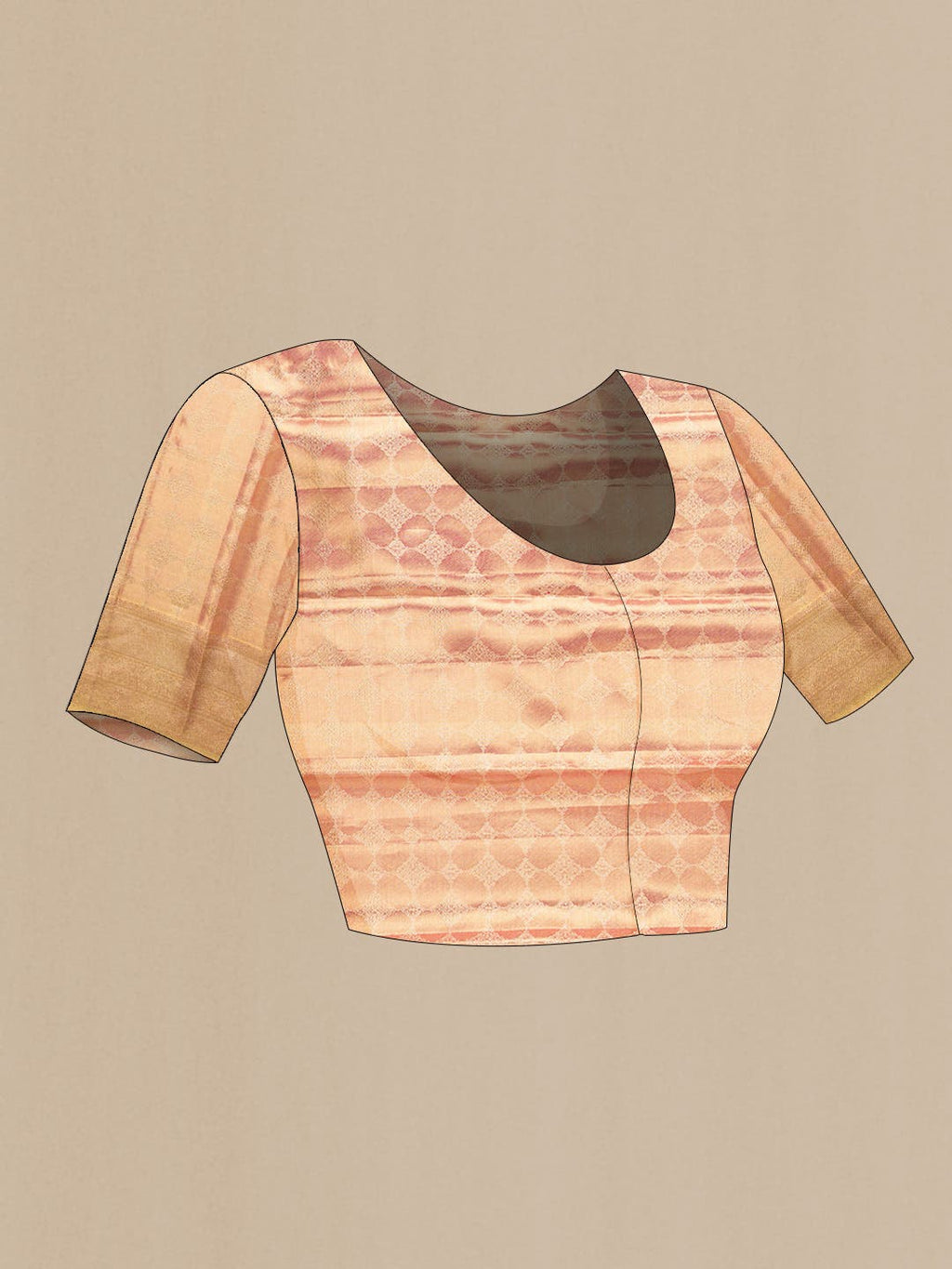 Pink Dual Tone Kanchipuram Tissue Silk Saree
