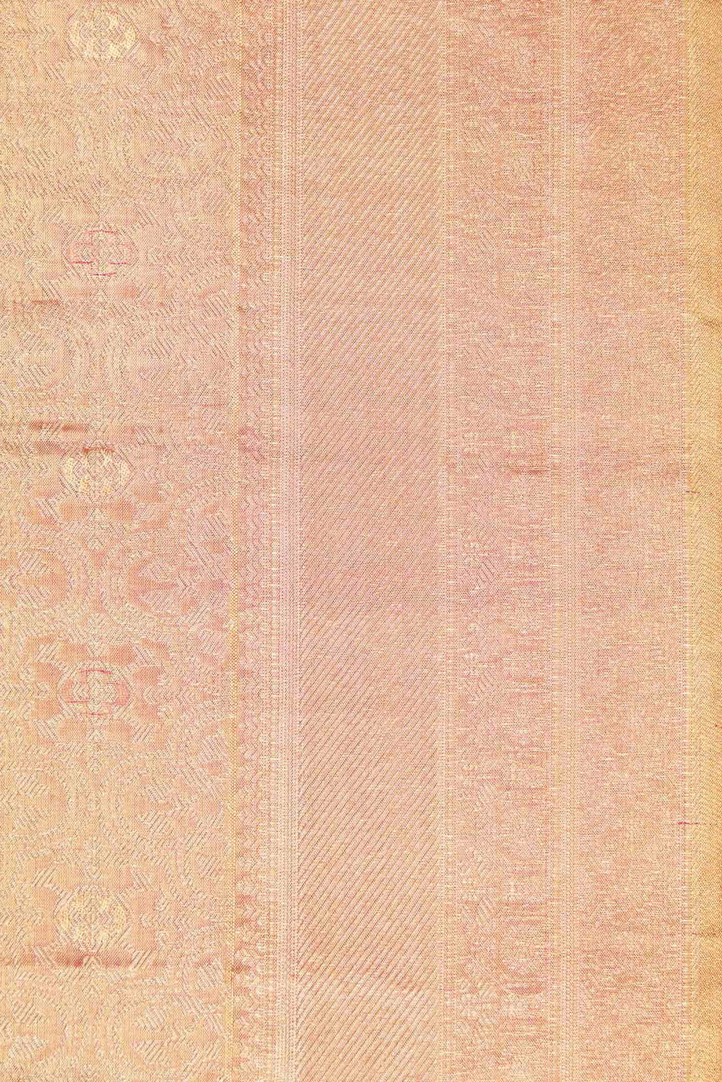 Pink Dual Tone Kanchipuram Tissue Silk Saree