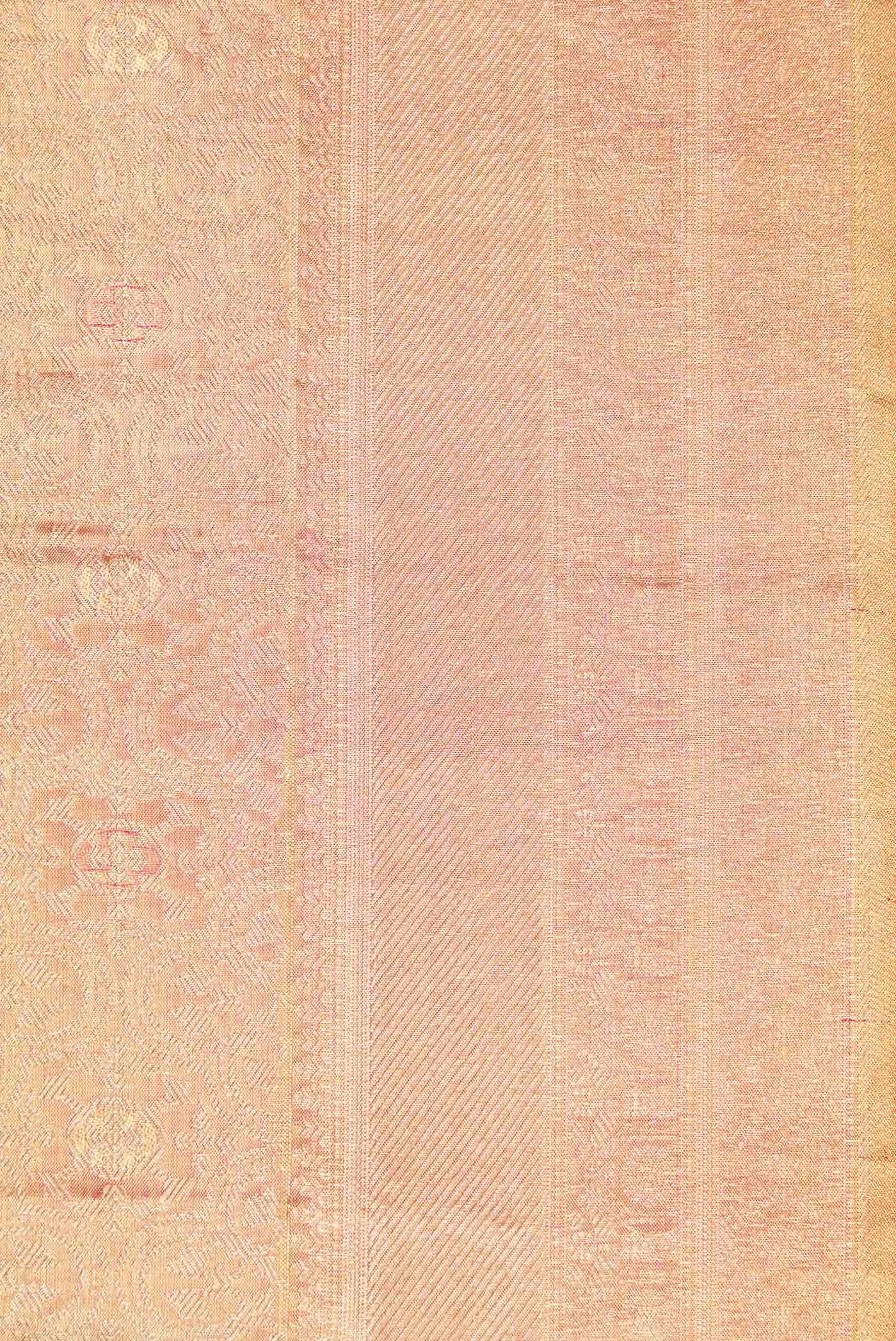 Pink Dual Tone Kanchipuram Tissue Silk Saree