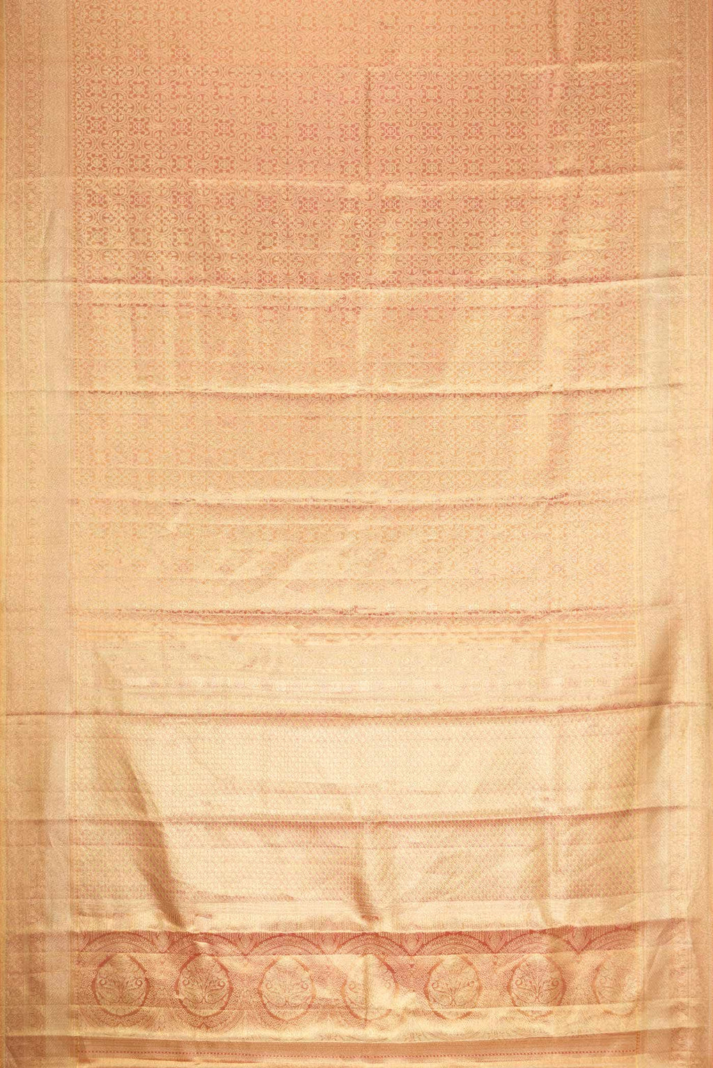 Pink Dual Tone Kanchipuram Tissue Silk Saree