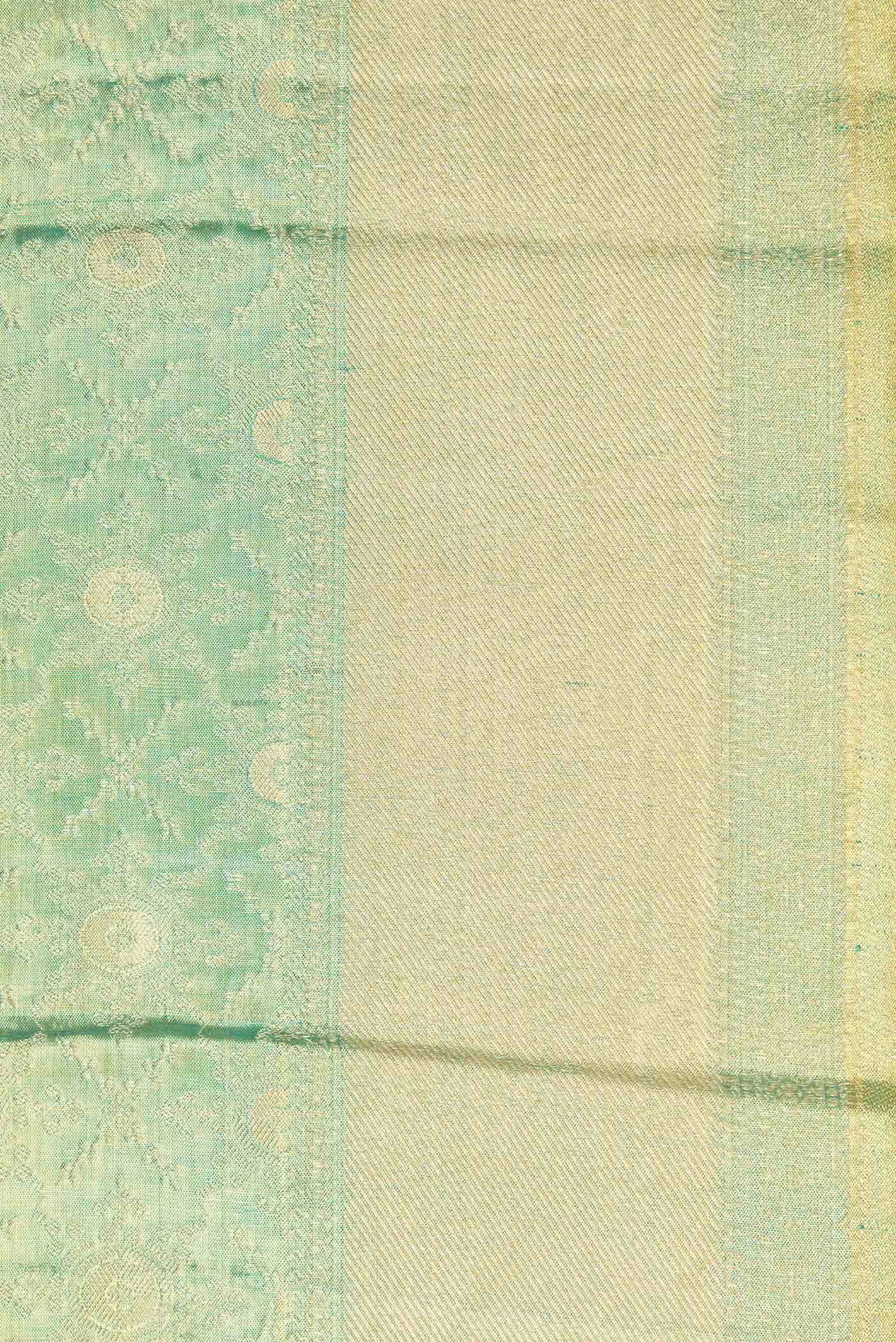 Green Dual Tone Kanchipuram Tissue Silk Saree