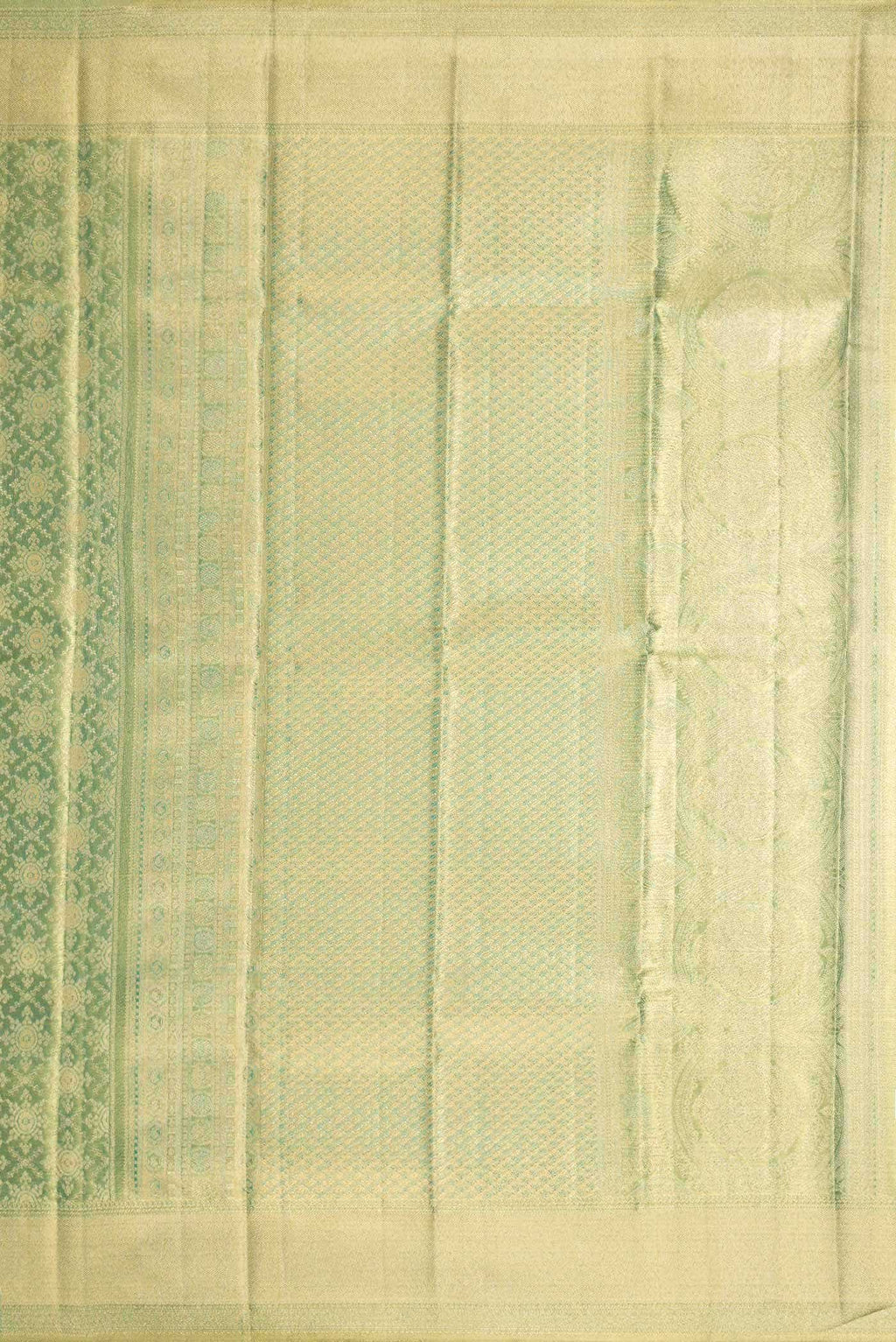 Green Dual Tone Kanchipuram Tissue Silk Saree