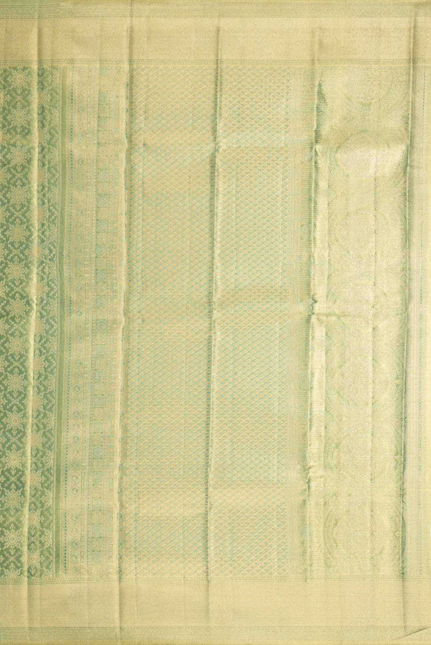 Green Dual Tone Kanchipuram Tissue Silk Saree