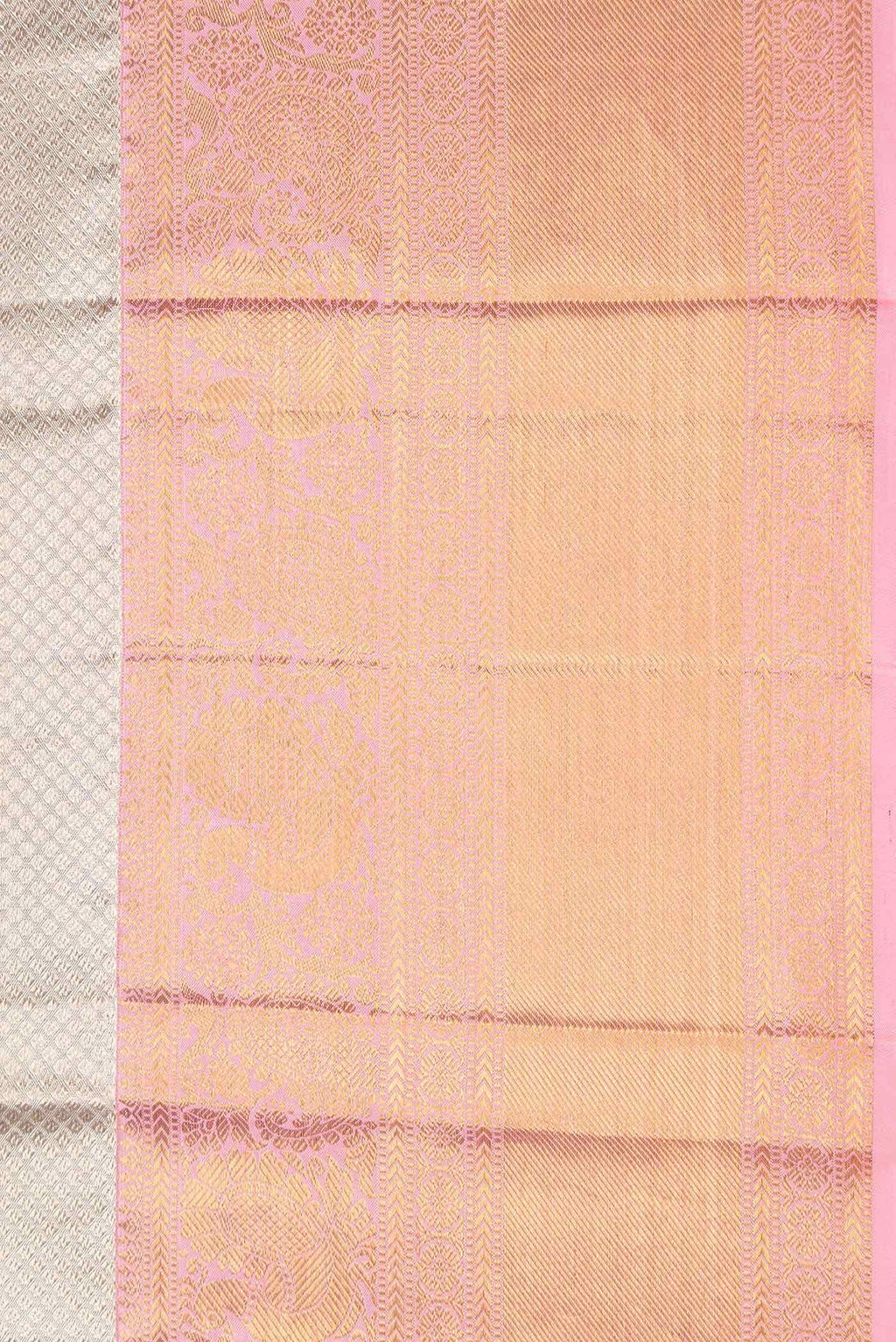 Silver Dual Tone Kanchipuram Tissue Silk Saree