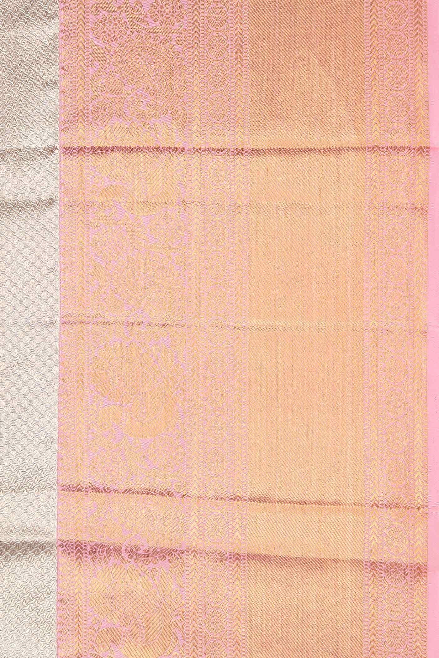 Silver Dual Tone Kanchipuram Tissue Silk Saree