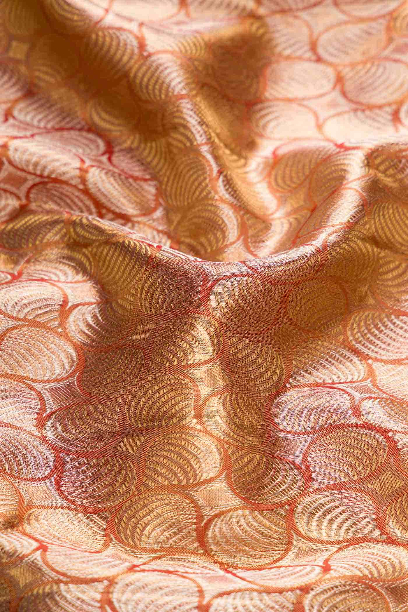 Red Dual Tone Kanchipuram Tissue Silk Saree