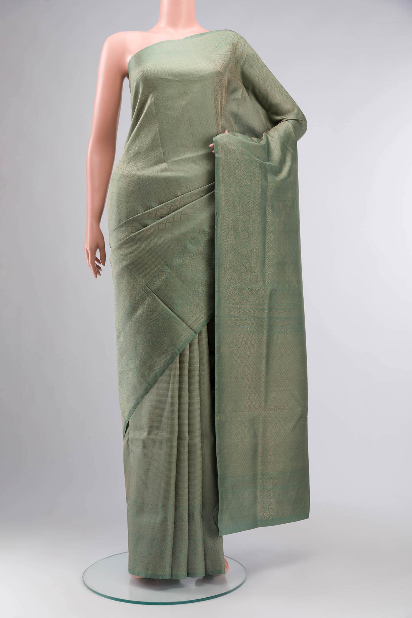 Sea Green Soft Silk Saree